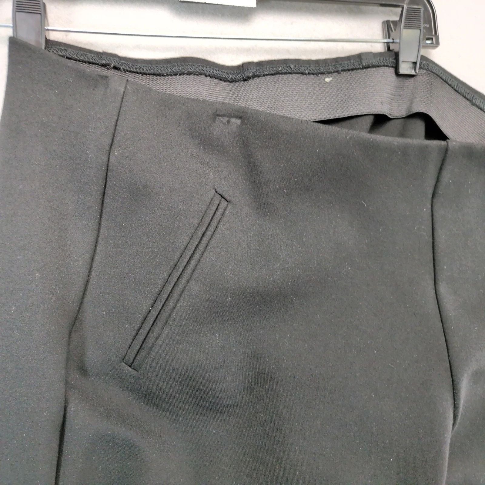 Chicos Chico's Black Straight Leg Pull-On Pants Women's 14 36x27" Size 36" / US 14 / IT 50 - 10 Thumbnail