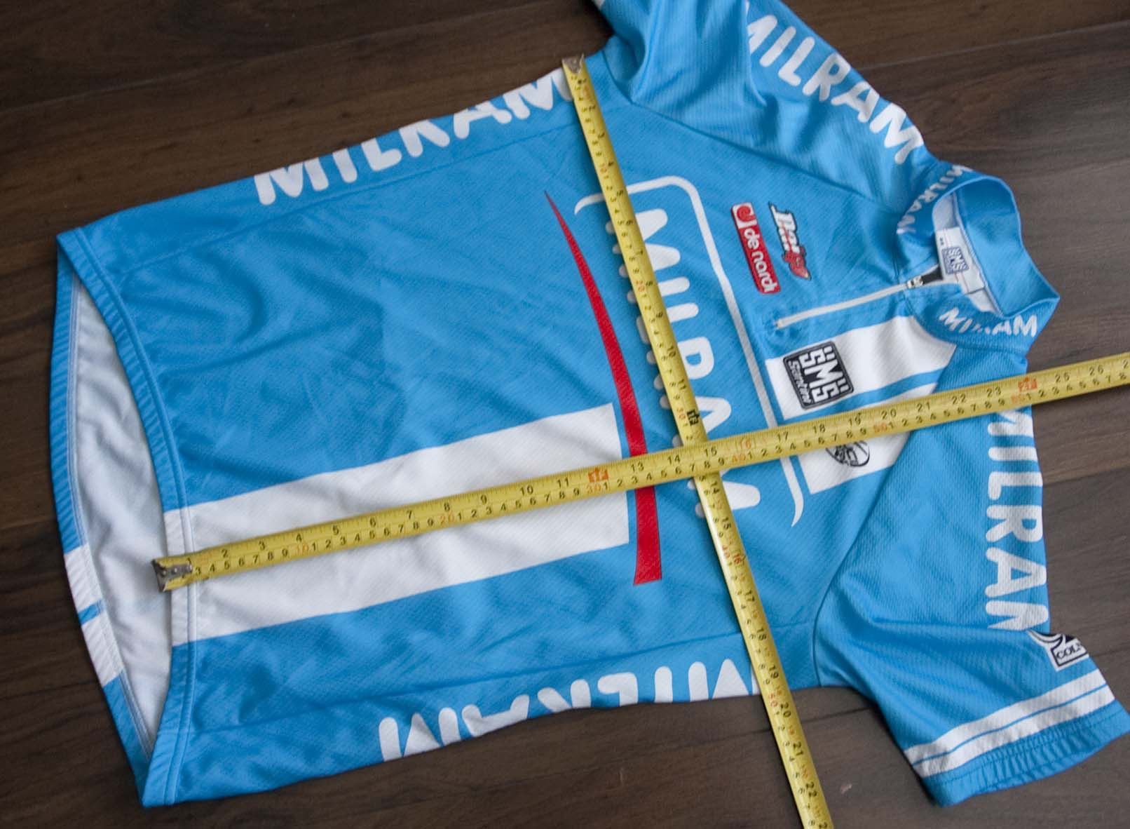 Other SMS Santini Cycling Jersey Size L Milram Blue Size US L / EU 52-54 / 3 - 5 Thumbnail