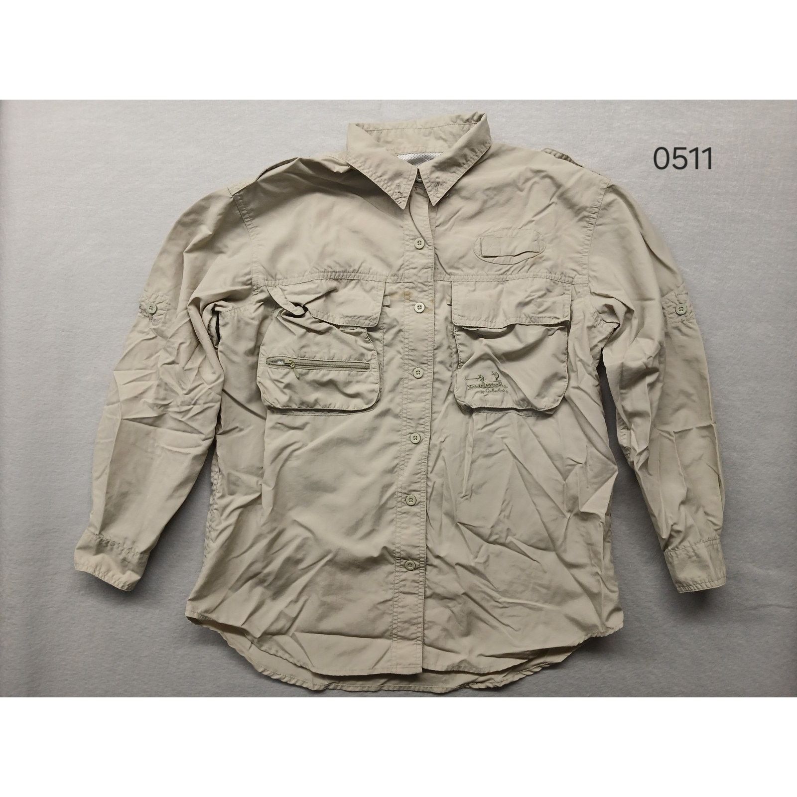 Cabelas Cabelas Hunting (Small) Beige Rain Resistant Button Shirt Size US S / EU 44-46 / 1 - 10 Thumbnail