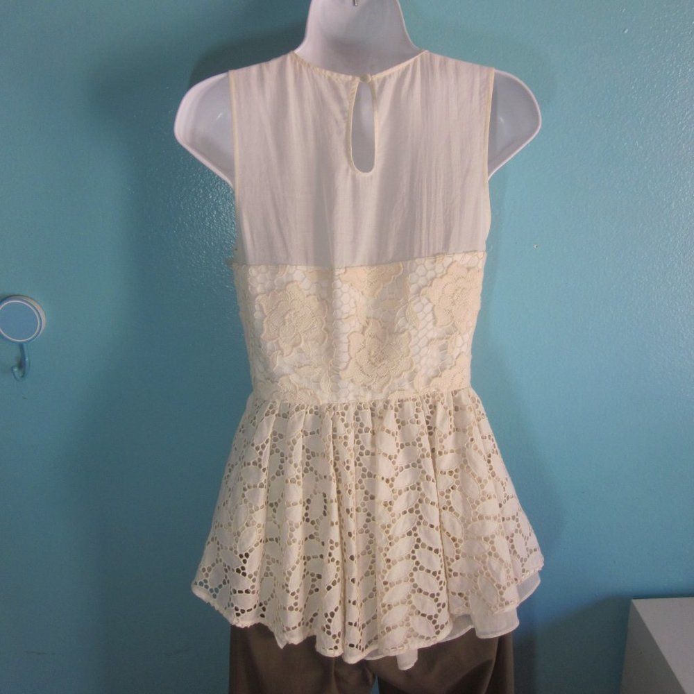Anthropologie Floreat Anthropologie Size 2 Blouse Ivory Size XS / US 0-2 / IT 36-38 - 8 Thumbnail