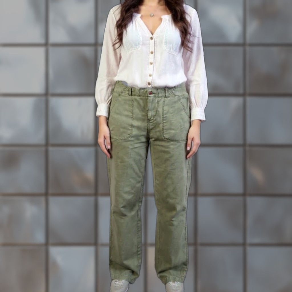 Prps PRPS Pants Womens 28 29 Green Boho Utility Military Chino Trousers Army Japan Pants Womens 28 29 Green Chino Army Japan Size 28" / US 6 / IT 42 - 1 Thumbnail