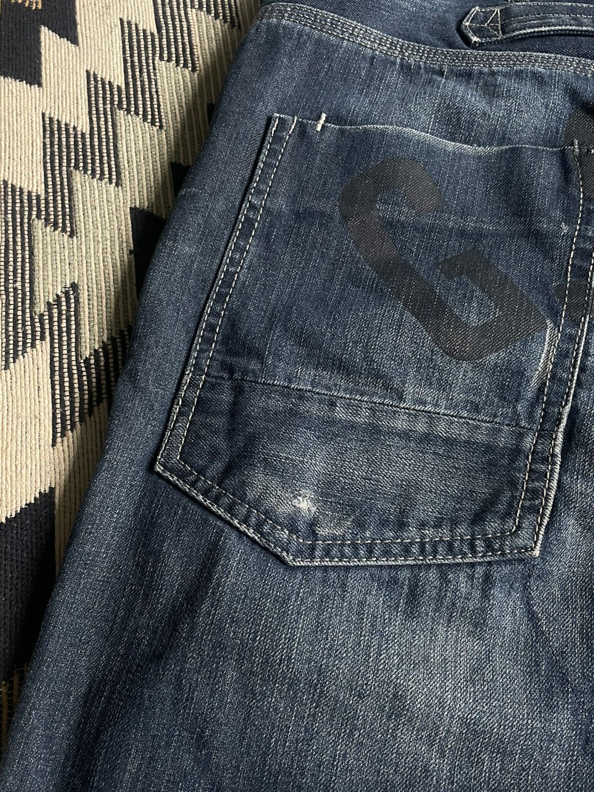 G-Star × Vintage Vintage Y2K G-Star Raw Big Logo Denim Shorts Size US 32 / EU 48 - 5 Thumbnail
