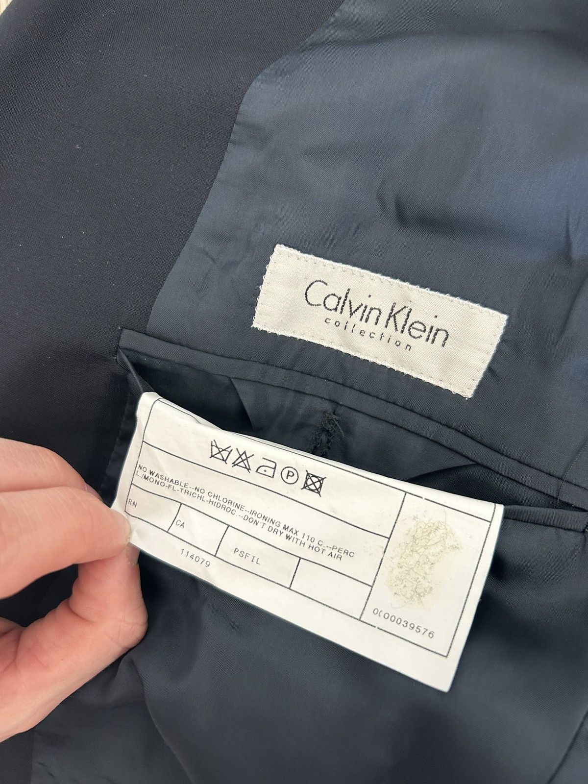 Calvin Klein 205W39NYC Calvin Klein Collection Suit Vintage Archive 1990s Size 48R - 5 Thumbnail