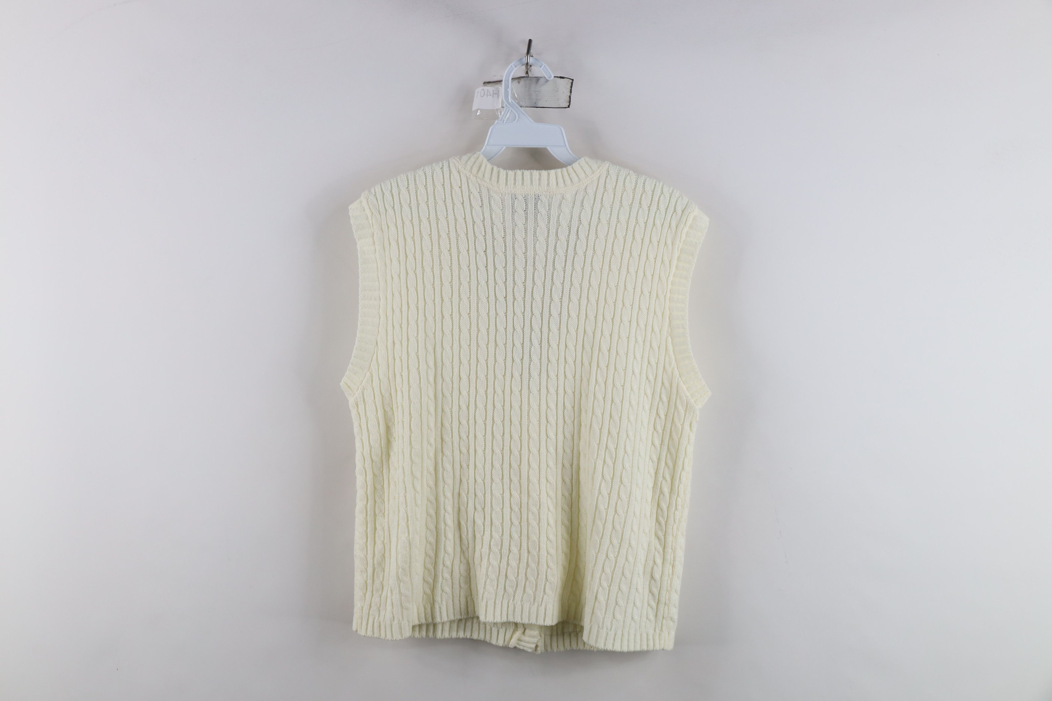 Vintage Vintage 90s Streetwear Chunky Cable Knit Sweater Vest USA Size M / US 6-8 / IT 42-44 - 7 Thumbnail