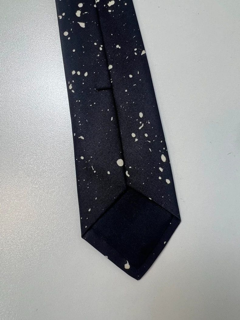 Saint Laurent Paris Saint Laurent Paris 15fw silk ink-splashing tie 2505-Nextar Size ONE SIZE - 4 Thumbnail