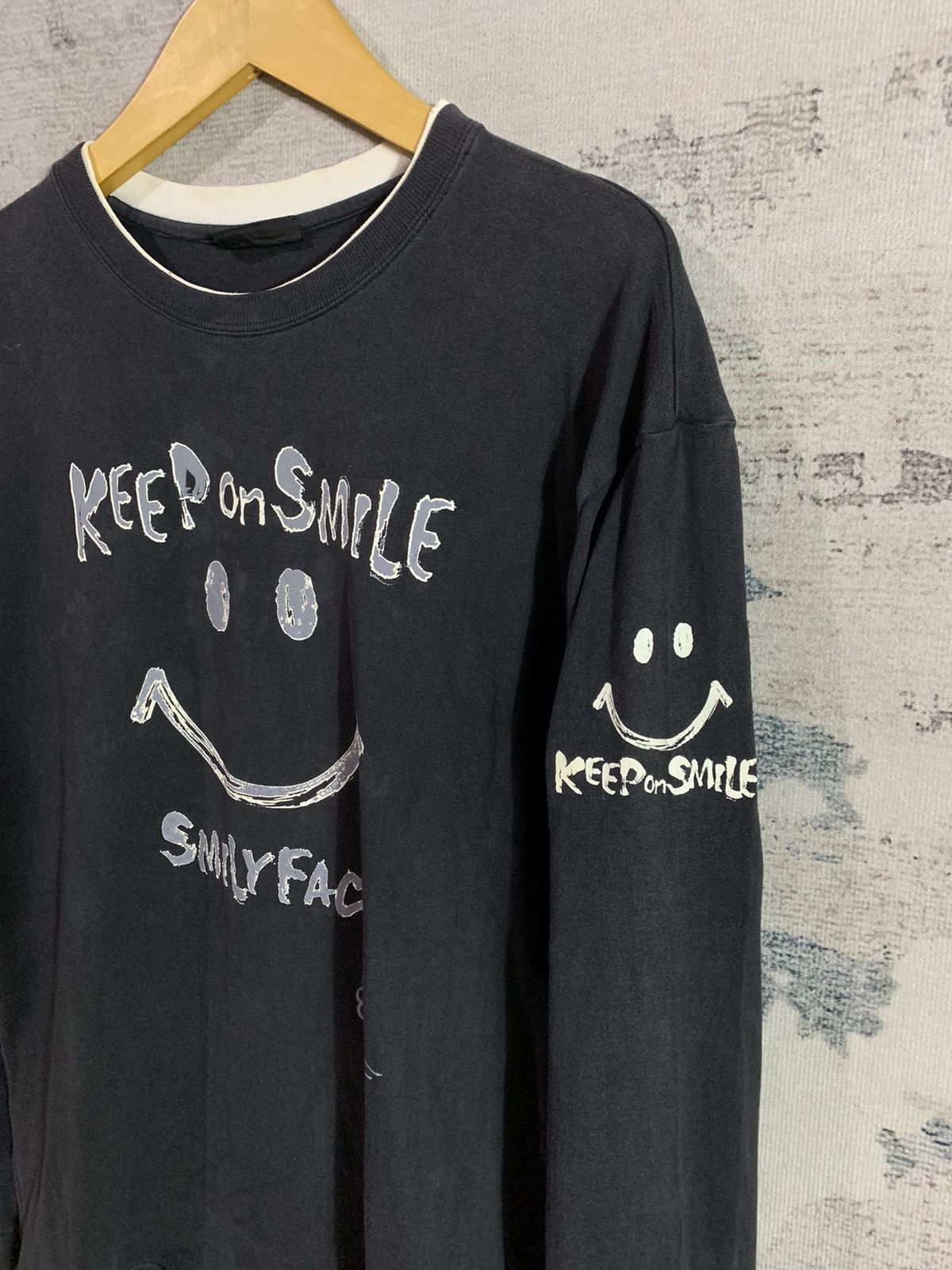 20471120 × Hysteric Glamour × Japanese Brand Double Layer Smily Face Long Sleeve Size US L / EU 52-54 / 3 - 3 Thumbnail
