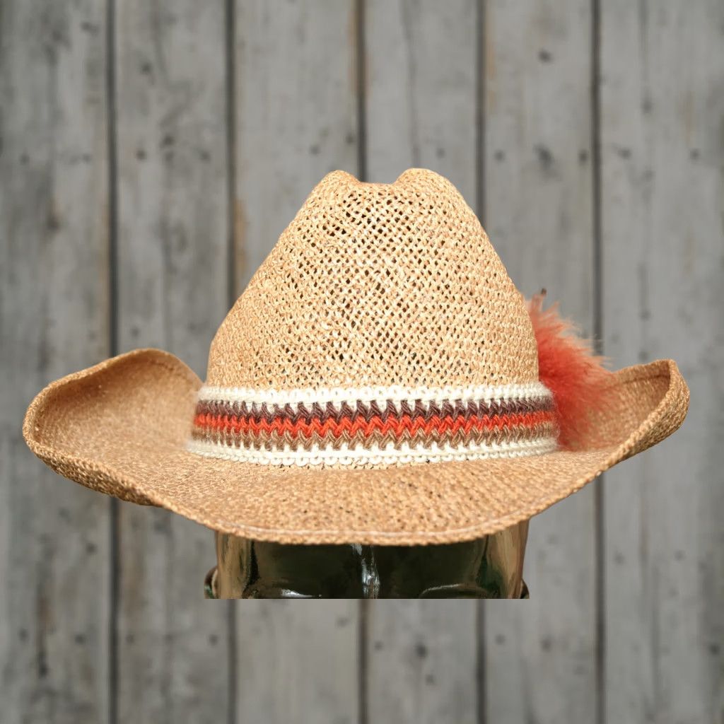 Vintage VINTAGE Resistol Stagecoach Self Conforming Straw Cowboy Hat XS Tan Men XS Cap Pit? (Note: corrected below) Size ONE SIZE - 1 Thumbnail