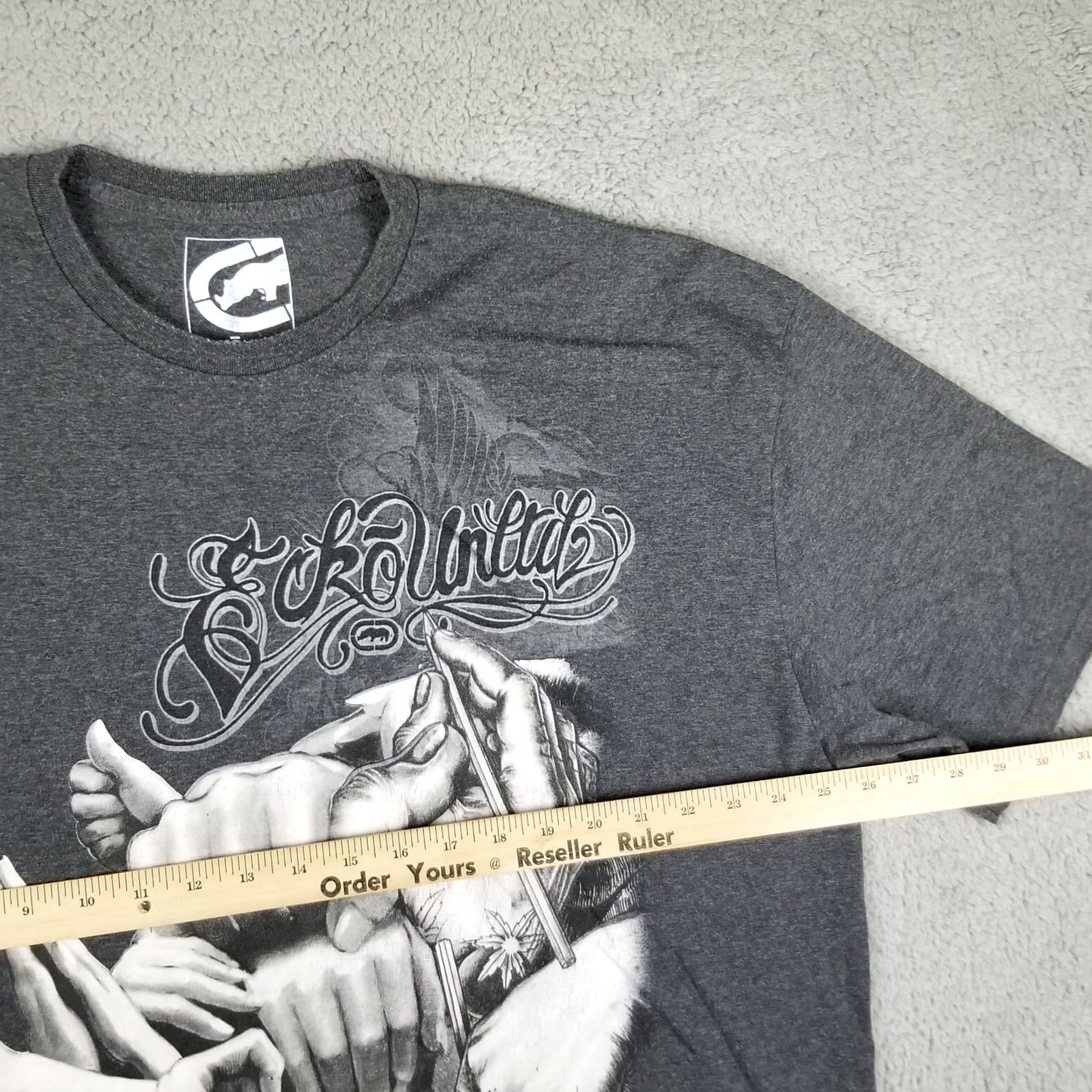 Ecko Unltd. ECKO Unltd. Graphic T-shirt 3XL Rhino Hands MMA Streetwear Mens T-Shirt Gray Cotton Logo Short Sleeve Crew Neck Size US XXL / EU 58 / 5 - 6 Thumbnail