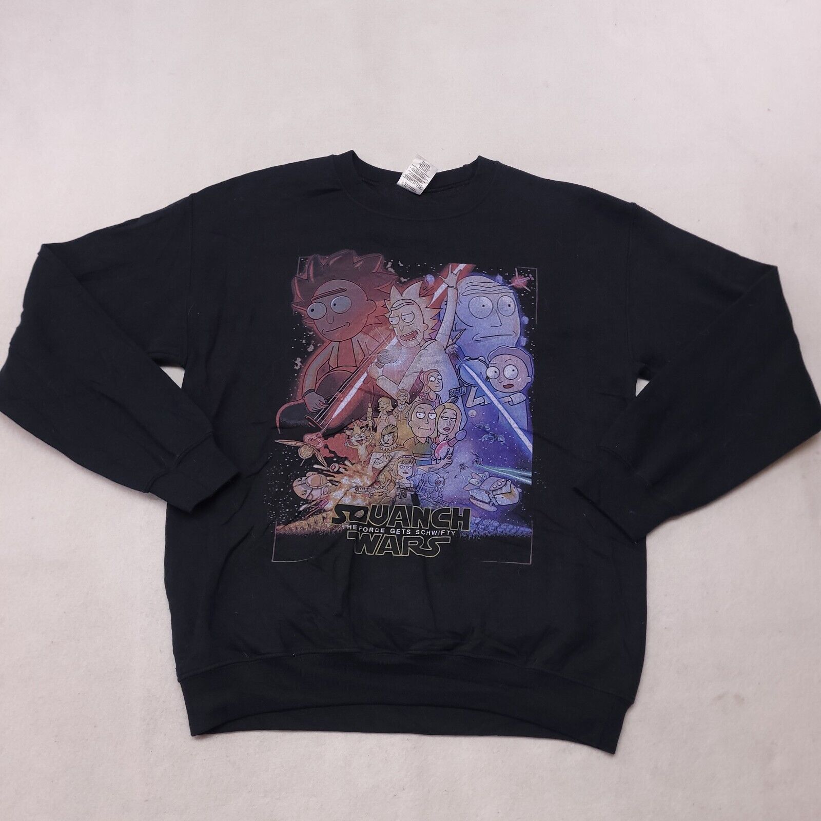 Gildan Rick & Morty Casual Sweatshirt Mens Size Medium Black Gildan Size US M / EU 48-50 / 2 - 2 Thumbnail