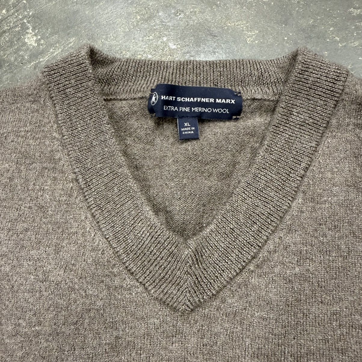 Hart Schaffner Marx Hart Schaffner Marx Merino Wool V-Neck Sweater Vest Size US XL / EU 56 / 4 - 3 Thumbnail