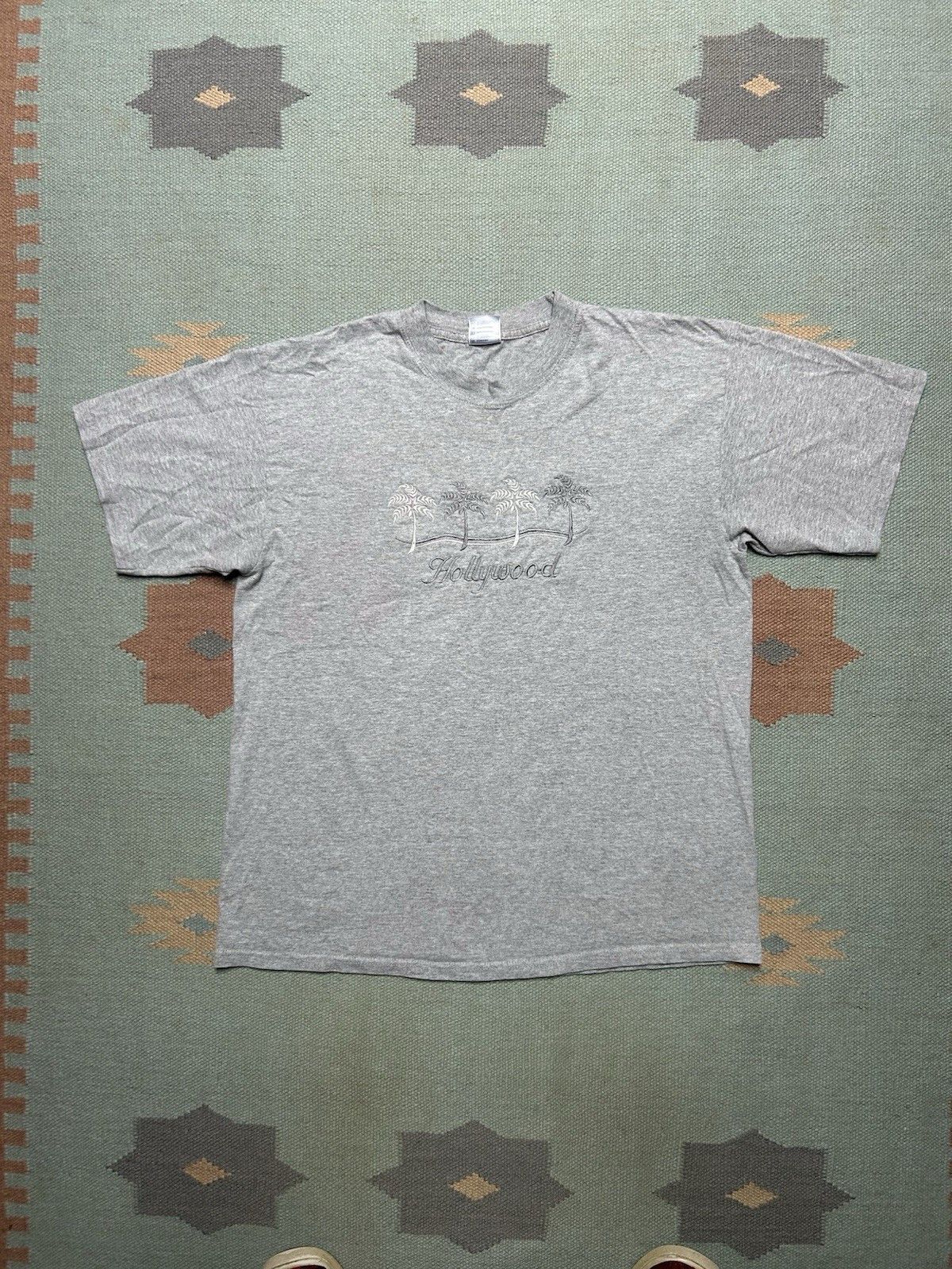 Vintage Vtg t shirt Hollywood California embroider palm trees large Size US L / EU 52-54 / 3 - 1 Thumbnail