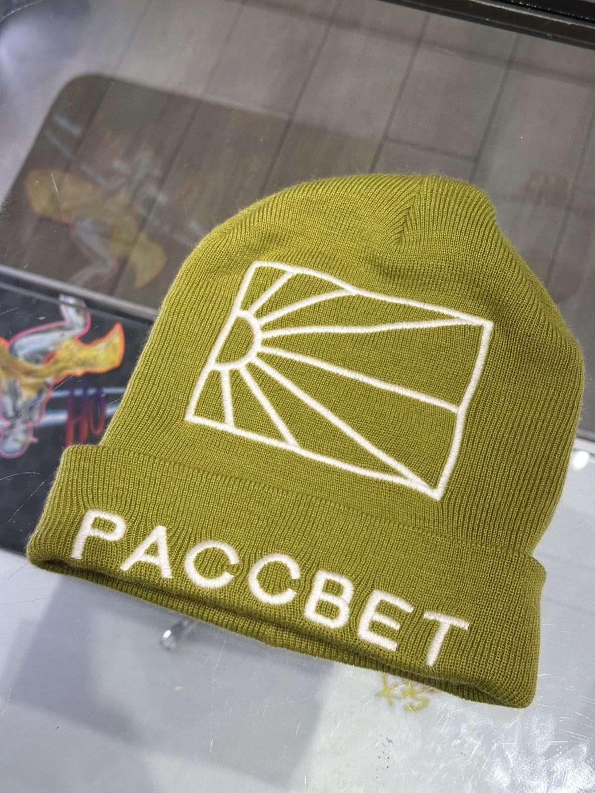 PACCBET Rassvet Paccbet Logo Beanie Olive Green Gosha Rubchinskiy Size ONE SIZE - 1 Thumbnail