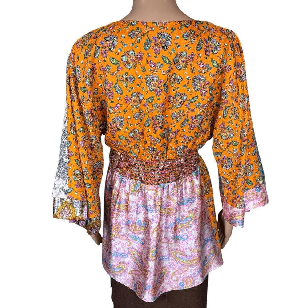 Other New Alice & Trixie 100% Silk Boho Multi Print Blouse Size M Size M / US 6-8 / IT 42-44 - 4 Thumbnail