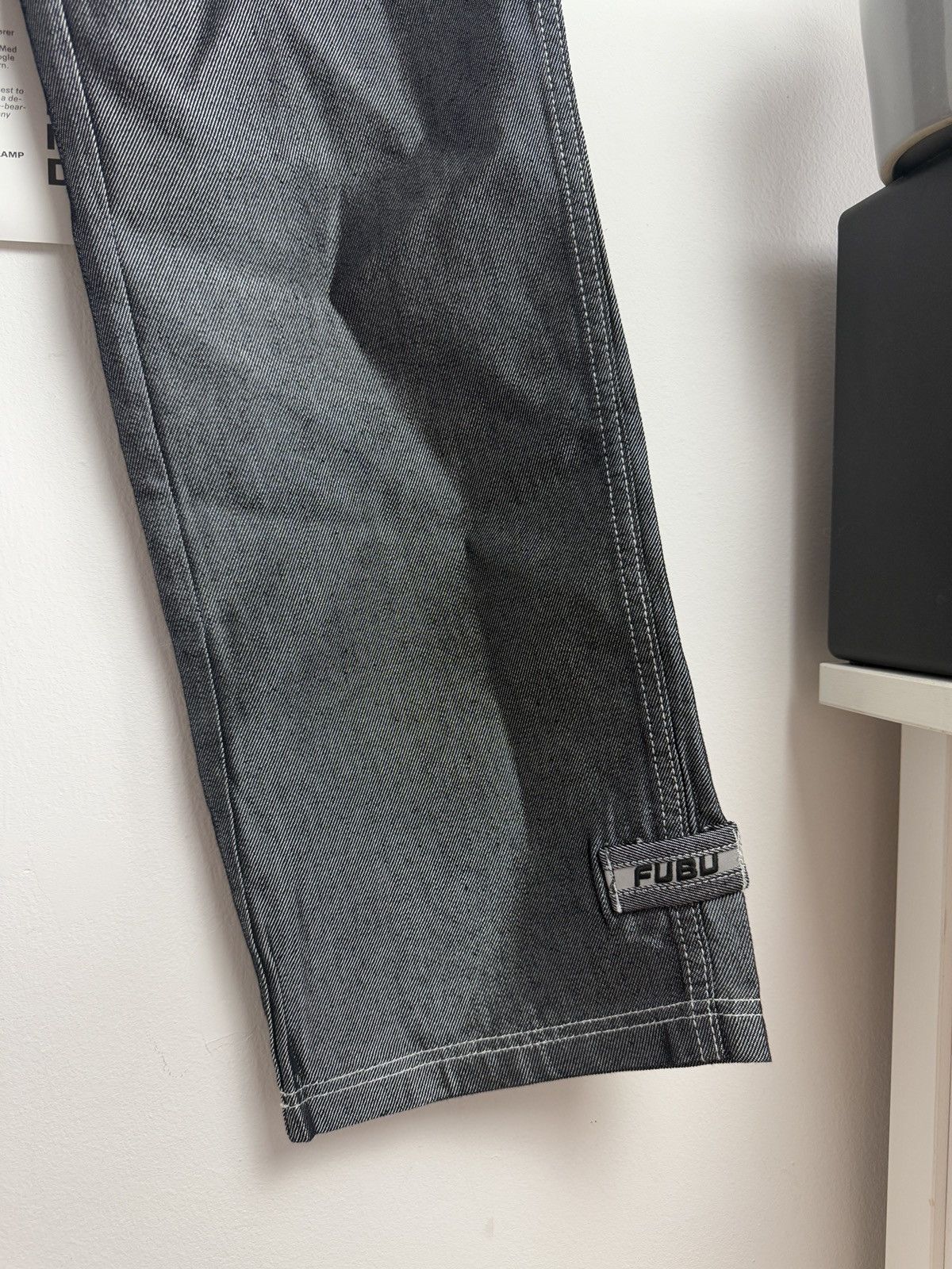 Fubu × Vintage Vintage y2k Fubu wide leg baggy carpenter metalic denim pants Size US 30 / EU 46 - 8 Thumbnail