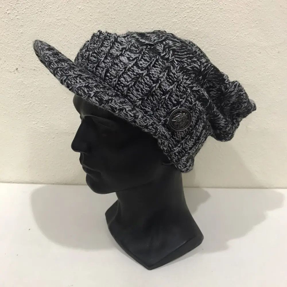 Japanese Brand × Kapital × Vintage Japanese Brand Plain Visor Crochet Beanie Hat Size ONE SIZE - 2 Thumbnail