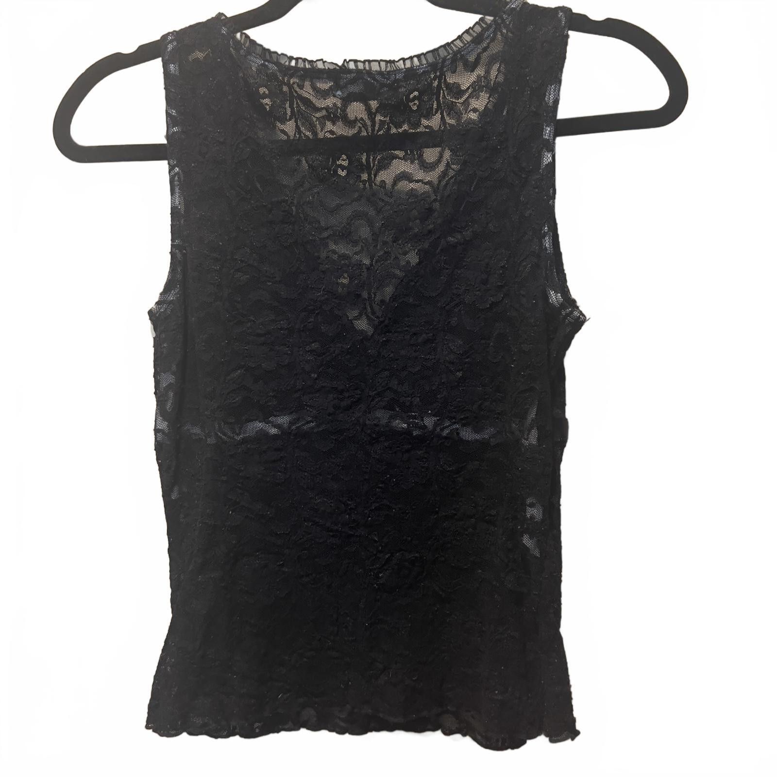 Other Speechless Women's Black Lace Sleeveless Top Size M / US 6-8 / IT 42-44 - 2 Thumbnail