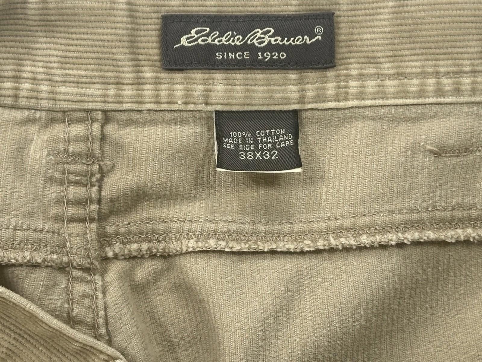 Eddie Bauer Eddie Bauer Men's 38/32 Brown Thin Corduroy Chinos Size US 38 / EU 54 - 6 Thumbnail
