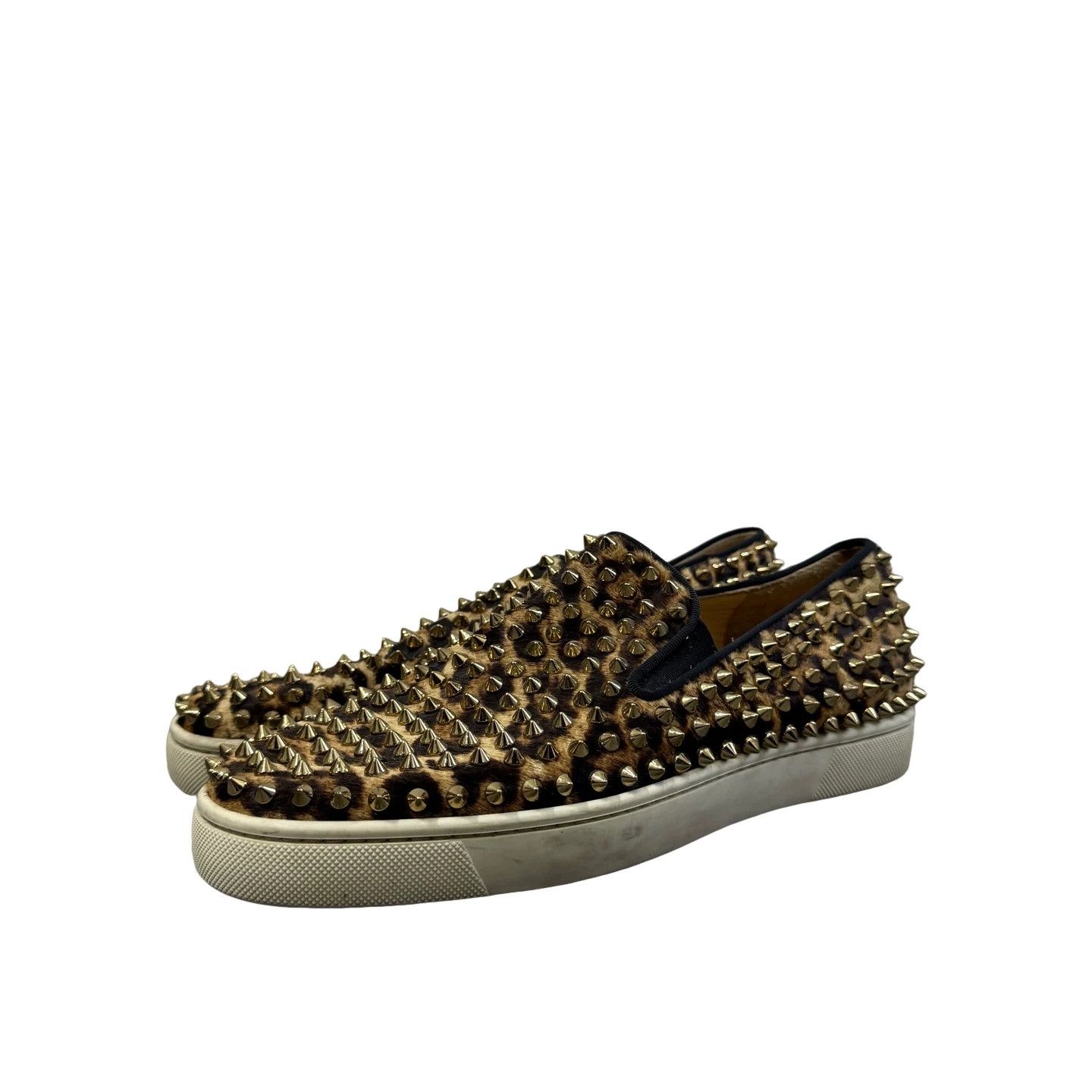 Christian Louboutin Christian Louboutin Studded Leopard Slip-ons EU 40 Size US 7 / EU 40 - 1 Thumbnail
