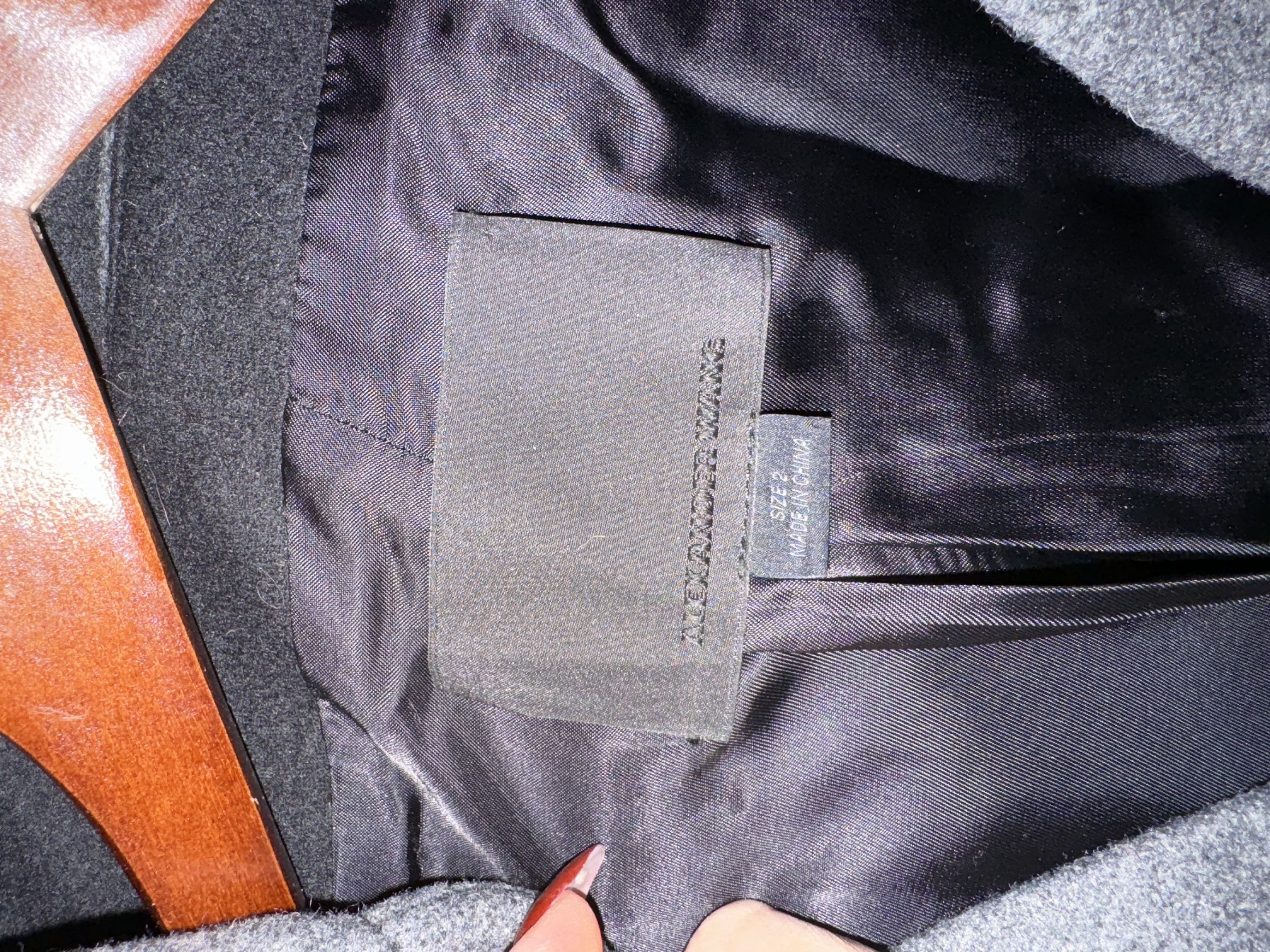 Alexander Wang Alexander Wang grey wool blend coat with croc sleeves Size XS / US 0-2 / IT 36-38 - 9 Thumbnail