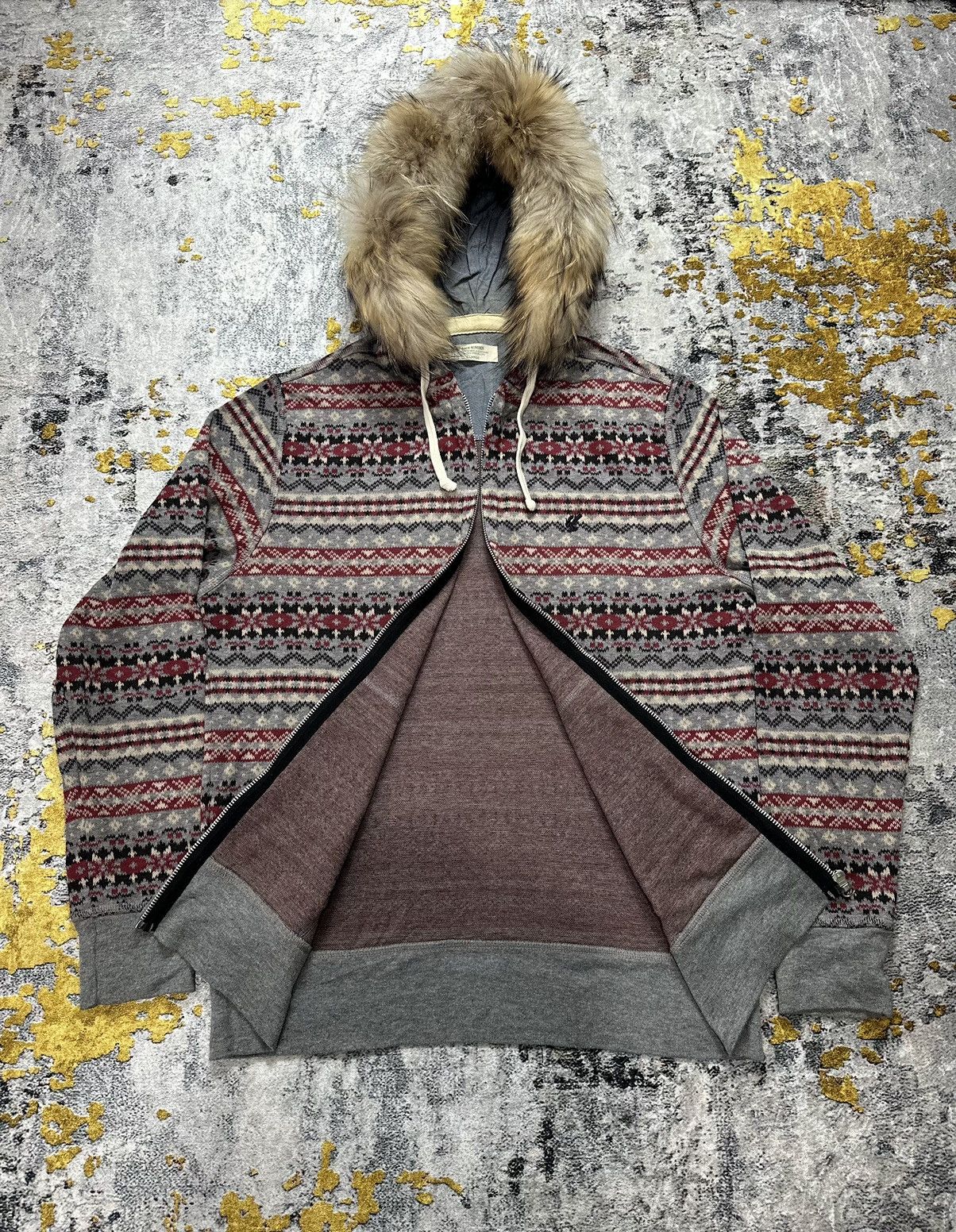 Japanese Brand JAPANESE FUR ZIP HOODIE NAVAJO IFSIXWASNINE KAPITAL STYLE Size US L / EU 52-54 / 3 - 5 Thumbnail
