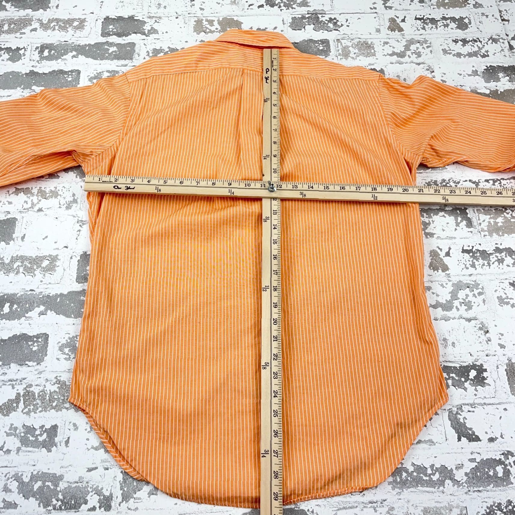 Ralph Lauren Ralph Lauren Shirt Men Button-Up Striped Orange Blue Casual Medium 15 32 Classic Fit Size US M / EU 48-50 / 2 - 5 Thumbnail