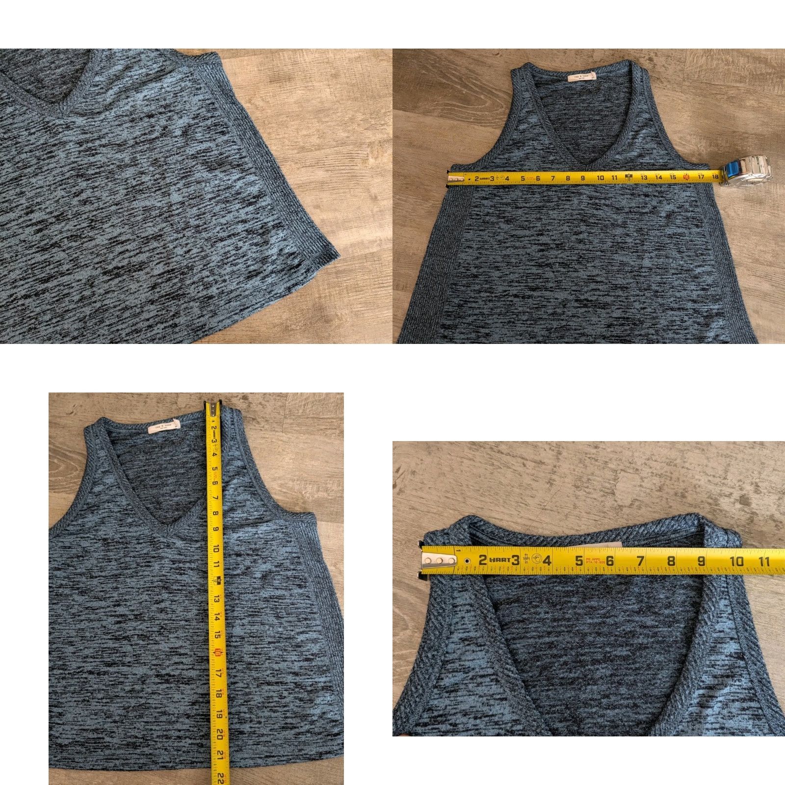 Rag & Bone Rag & Bone Ramona V-Neck Tank Top Womens's Size S Blue EUC Rayon Poly Stretch Size S / US 4 / IT 40 - 8 Thumbnail