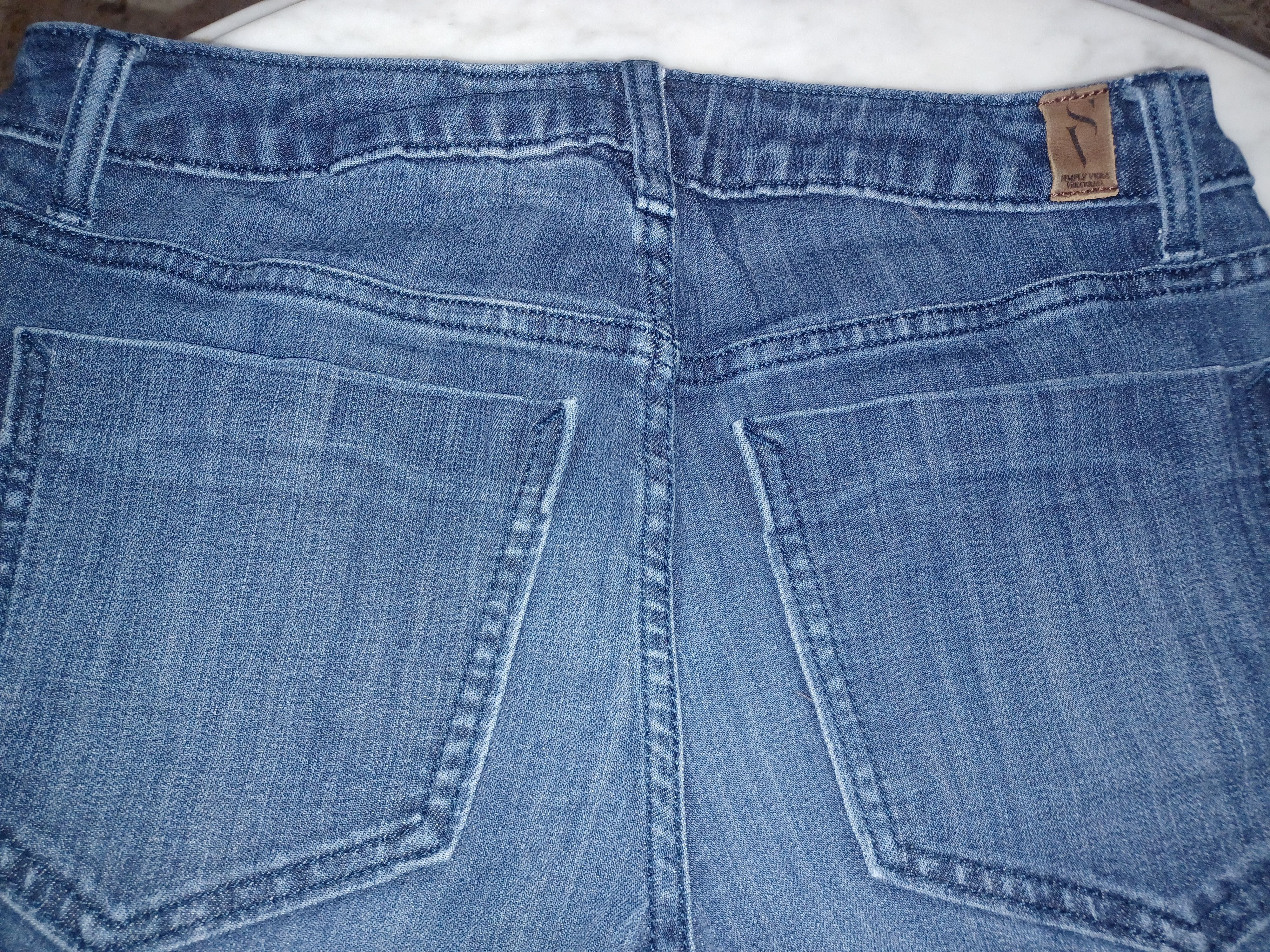 Vera Wang Simply Vera Women's Mid-Rise Capri Jeans SZ 0 Blue Size 25" / US 0 / IT 36 - 3 Thumbnail