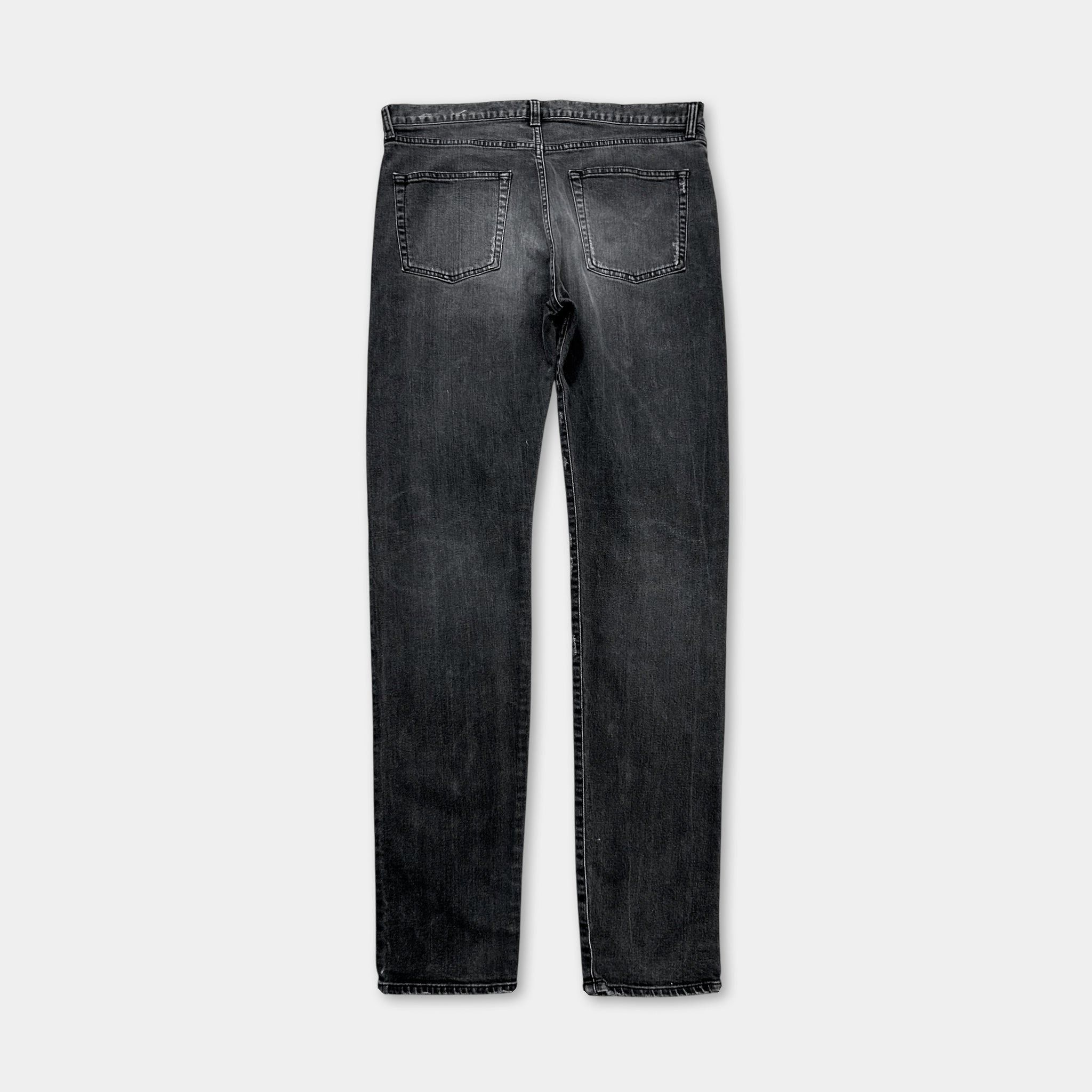 Saint Laurent Paris Saint Laurent D14 2017 Classic Embroidered Black Grey Skinny Size US 31 - 7 Thumbnail