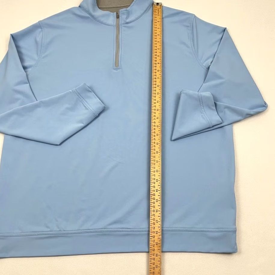 Peter Millar Peter Millar Perth Pullover Mens 2XL Light Blue Golf Quarter Zip Sleeved Regular Fit Shirt Size US XXL / EU 58 / 5 - 5 Thumbnail