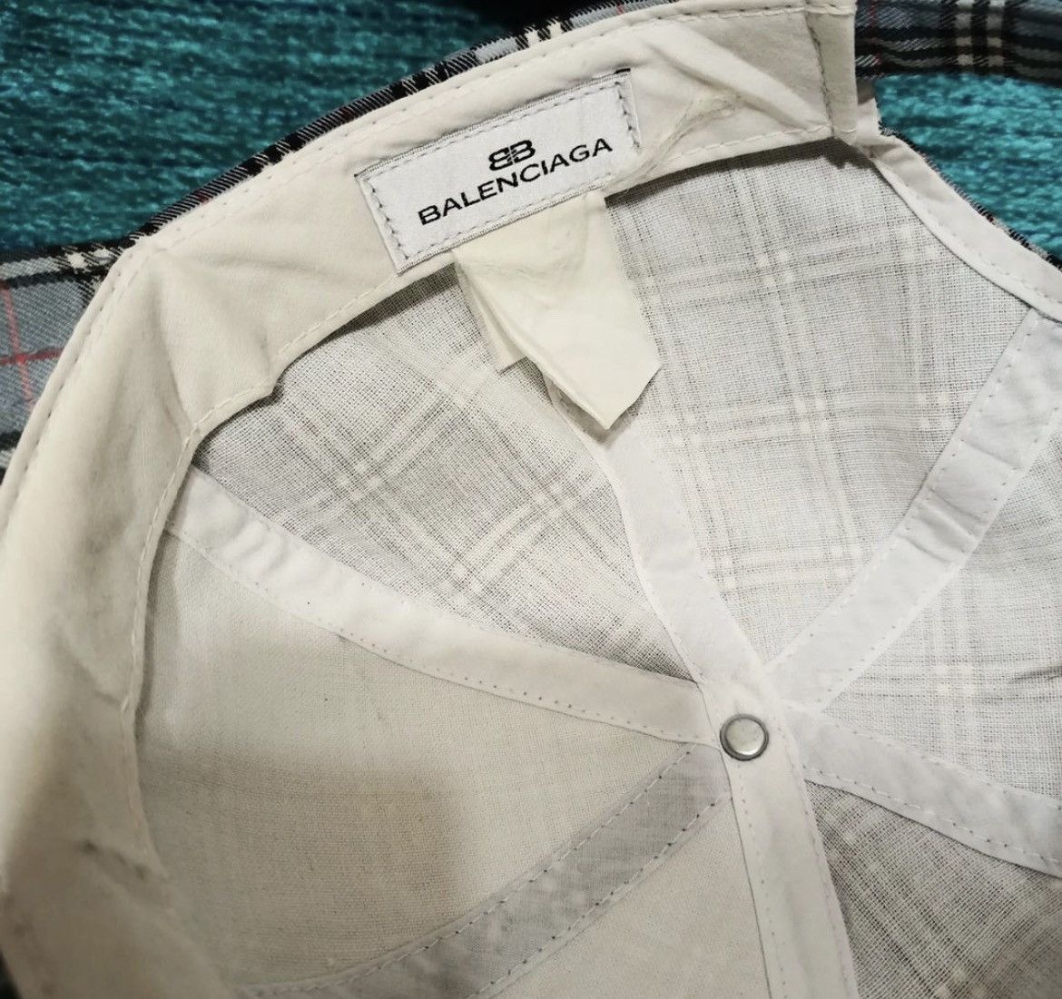 Balenciaga × Vintage Vintage Balenciaga Golf Hats/Cap Plaid Tartan Like Burberrys Size ONE SIZE - 4 Thumbnail