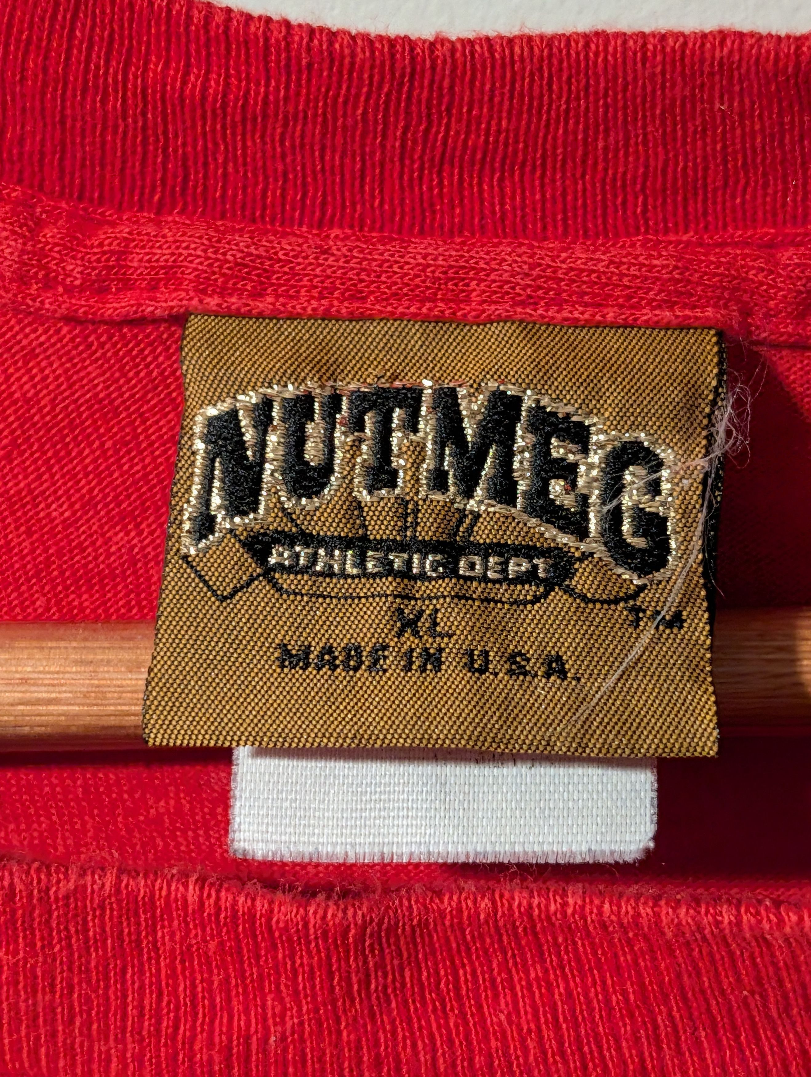 Nutmeg Vintage 90s Phillies MLB Baseball Nutmeg Red X-Large T-Shirt Size US XL / EU 56 / 4 - 5 Thumbnail