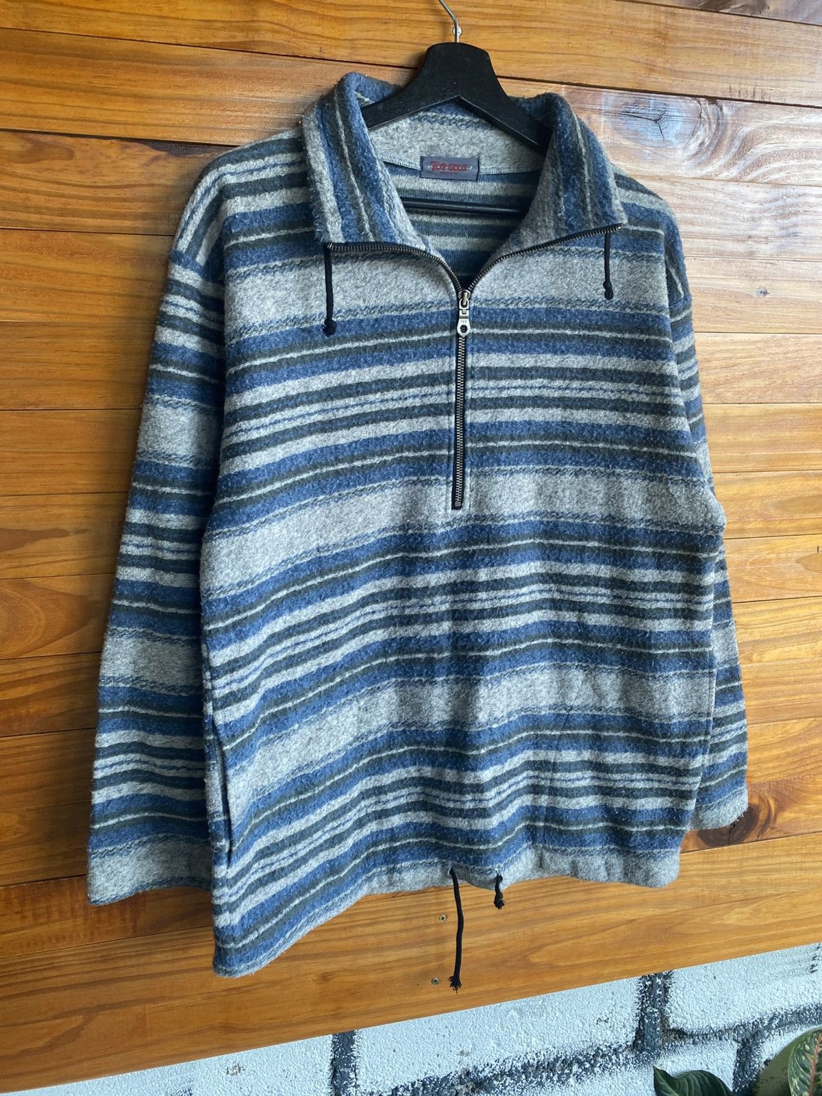 Vintage Vintage Top Scot Striped Half-Zip Pullover Sweater – 80s/90s Size US S / EU 44-46 / 1 - 5 Thumbnail