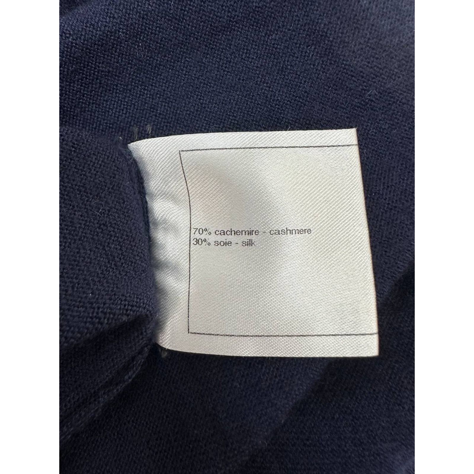 Chanel Chanel Navy CashmereCC Logo Jumper Sz.40 Size M / US 6-8 / IT 42-44 - 8 Thumbnail