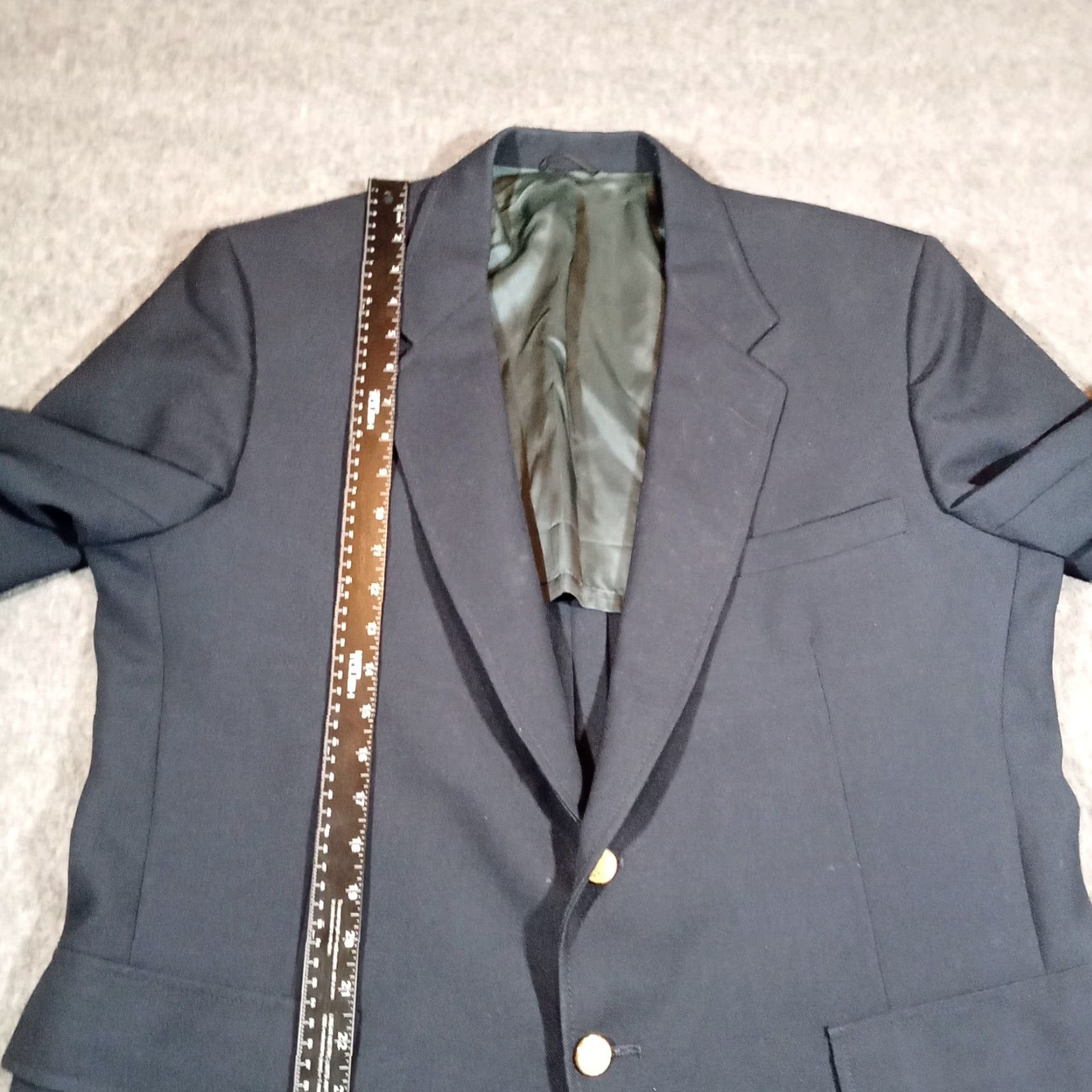 Vintage VINTAGE Anthony Allan Mens Blazer 46 Reg Blue Jacket USA Made Two-Button Single-Breasted, USA, 70s, Blue, Blazer, Mens Size 46R - 6 Thumbnail