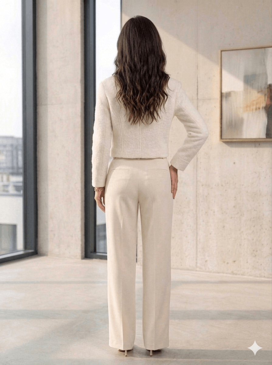 Allsaints AllSaints Robyn Biker Merino Wool Jacket Ivory – Size XS–S Size XS / US 0-2 / IT 36-38 - 3 Thumbnail