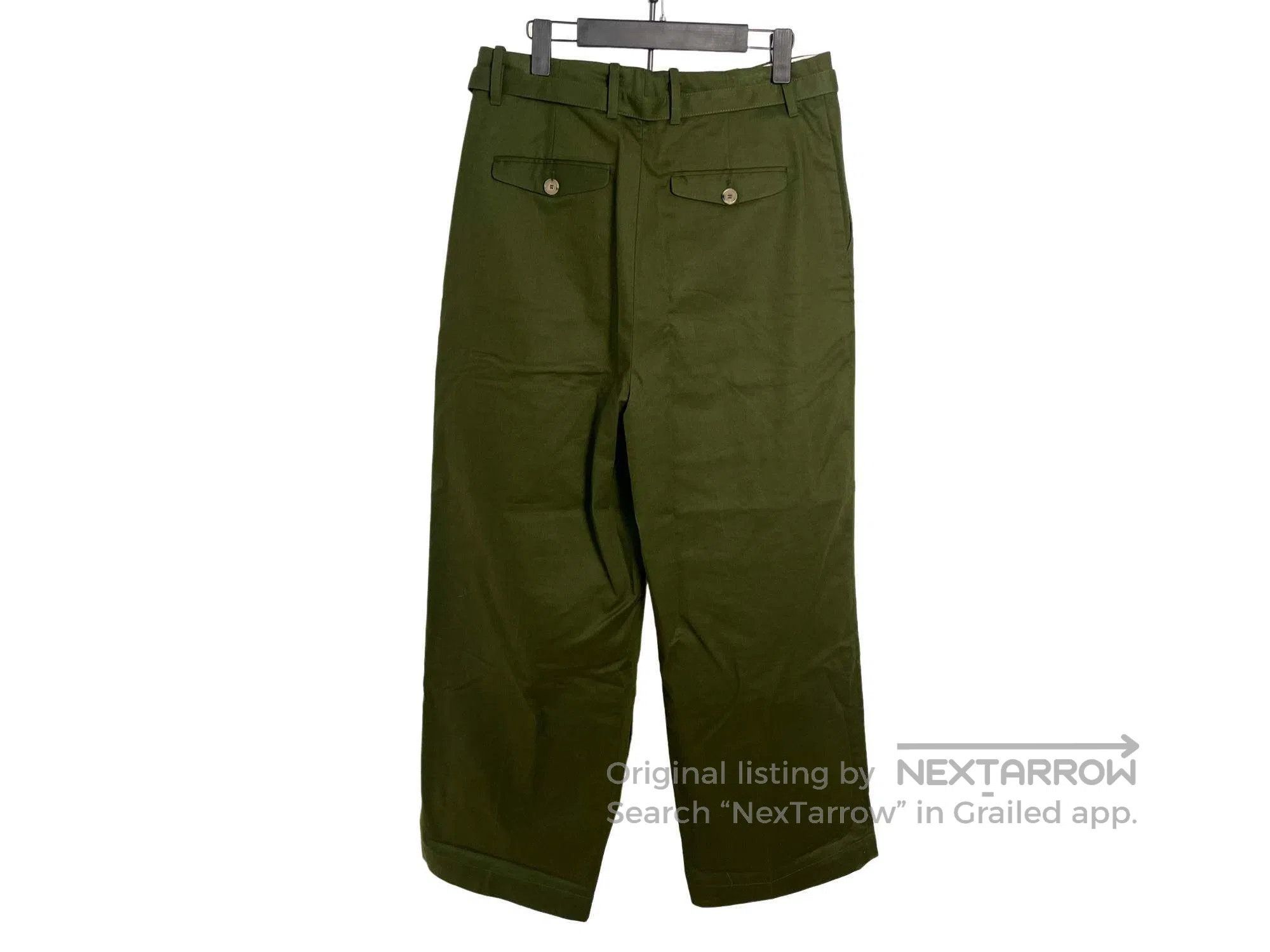 JW Anderson JW Anderson Military Green Pleated Wide Leg Casual Pants Size US 32 / EU 48 - 2 Thumbnail
