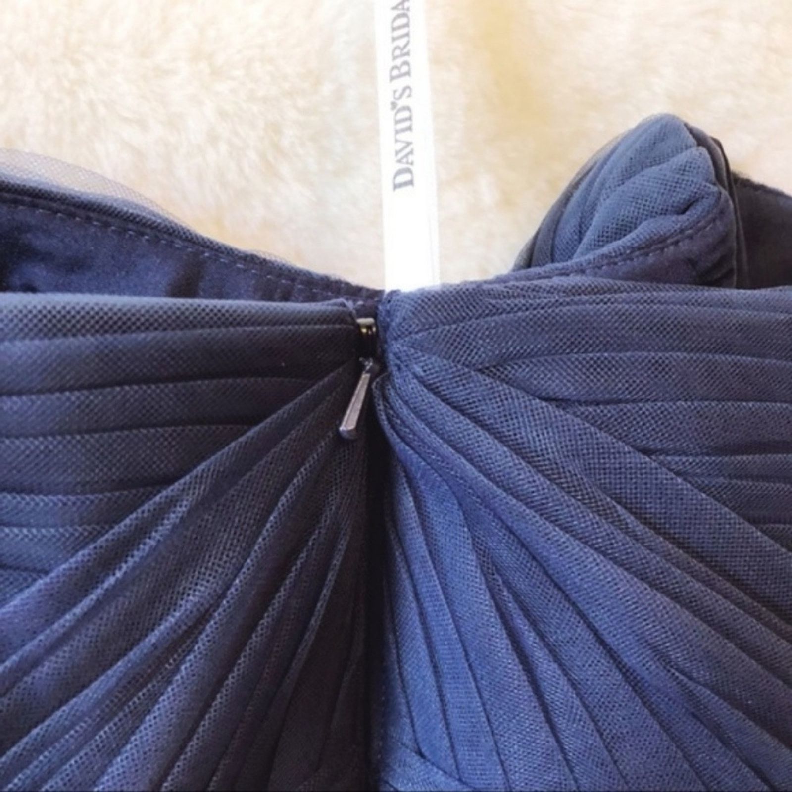 Other David’s Bridal Blue Strapless Tulle Short Dress Size M / US 6-8 / IT 42-44 - 2 Thumbnail
