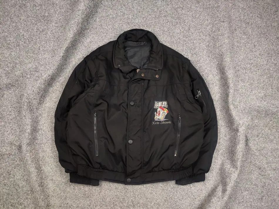 Vintage Vintage 90's Kevin Schwantz Ber Racing Italy Zip Vest Jacket Size US L / EU 52-54 / 3 - 1 Thumbnail