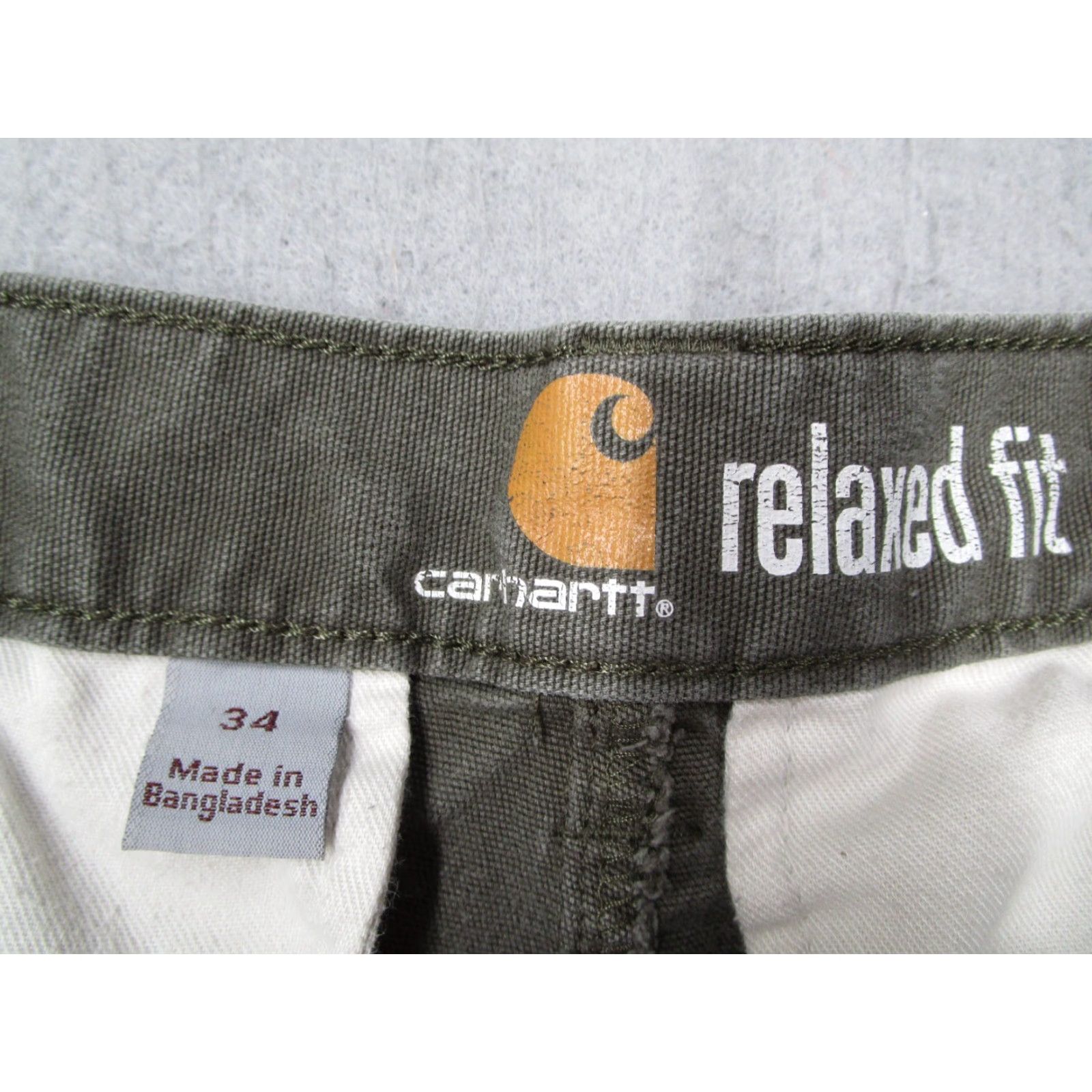 Carhartt CARHARTT Cargo Shorts Mens 34 Green Relaxed Fit Rugged Flex 10" Workwear Vintage: No Size US 34 / EU 50 - 2 Thumbnail