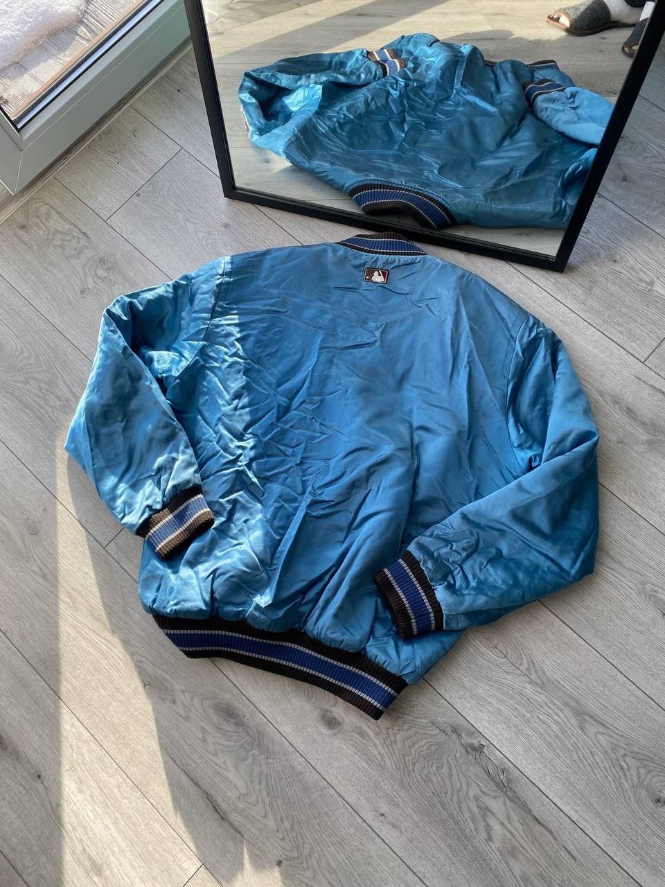 NFL Vintage Detroit Tigers Blue Bomber Jacket Y2K Size US L / EU 52-54 / 3 - 7 Thumbnail