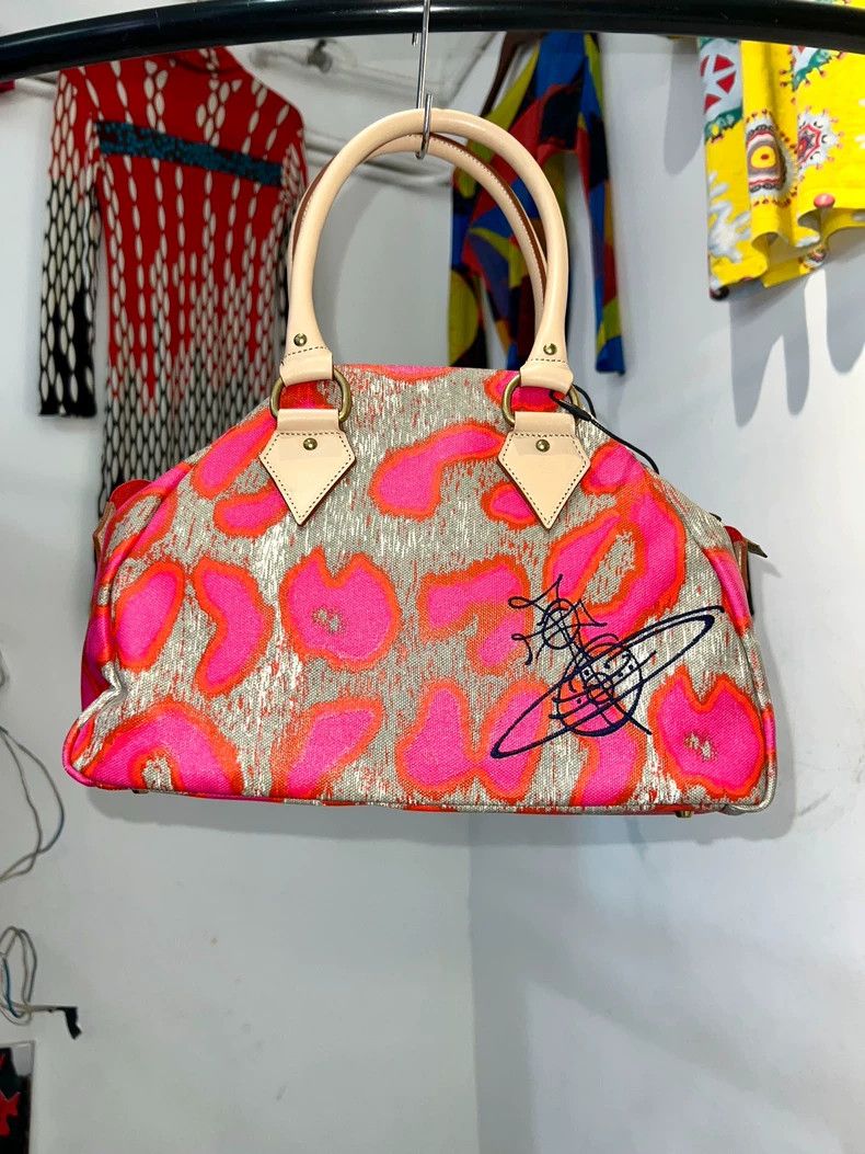 Vivienne Westwood Vivienne Westwood size os Pink leopard print bowling bag ha Size ONE SIZE - 3 Thumbnail