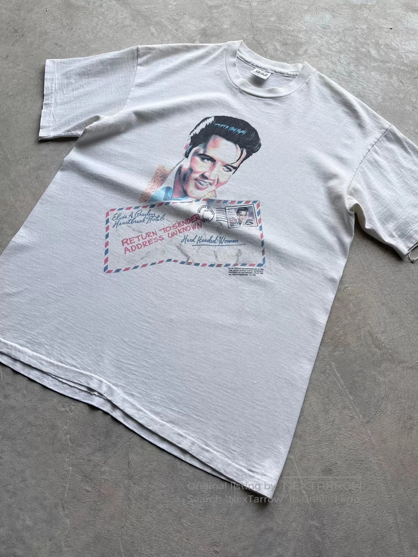 Vintage Vintage 90s Elvis Presley Tee. Size US L / EU 52-54 / 3 - 2 Thumbnail