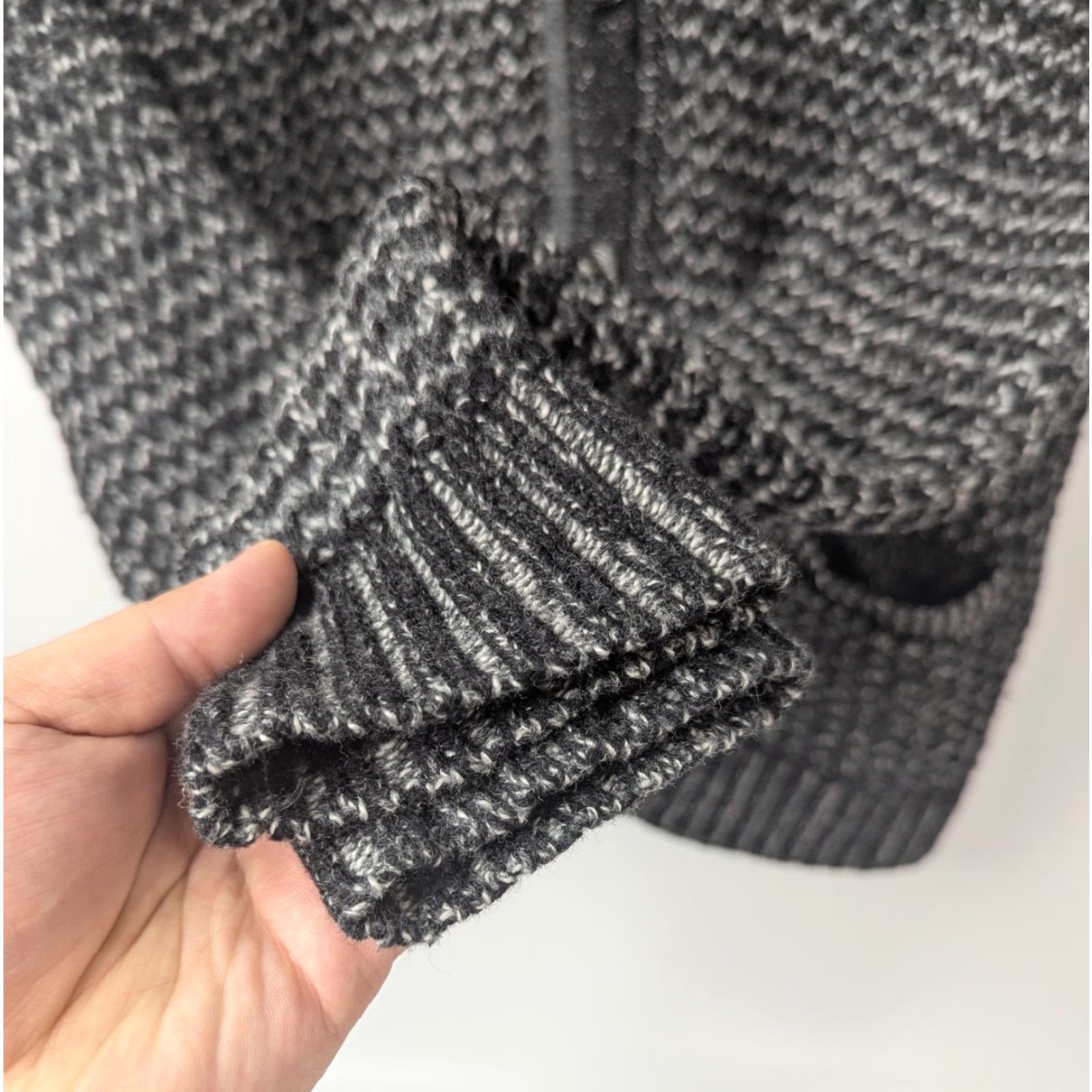 Rag & Bone rag & bone Cardigan Sweater Women M Wool Gray Long Sleeve Button Collared Knit Size M / US 6-8 / IT 42-44 - 3 Thumbnail