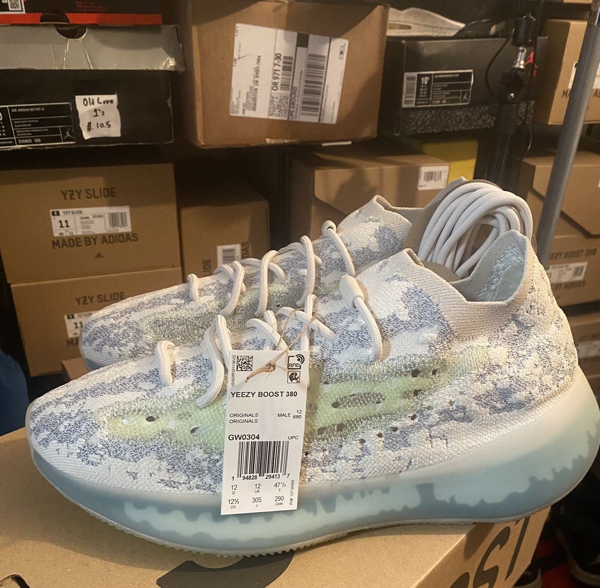 Adidas Yeezy Boost 380 'Alien Blue RF' Size 100% Authentic