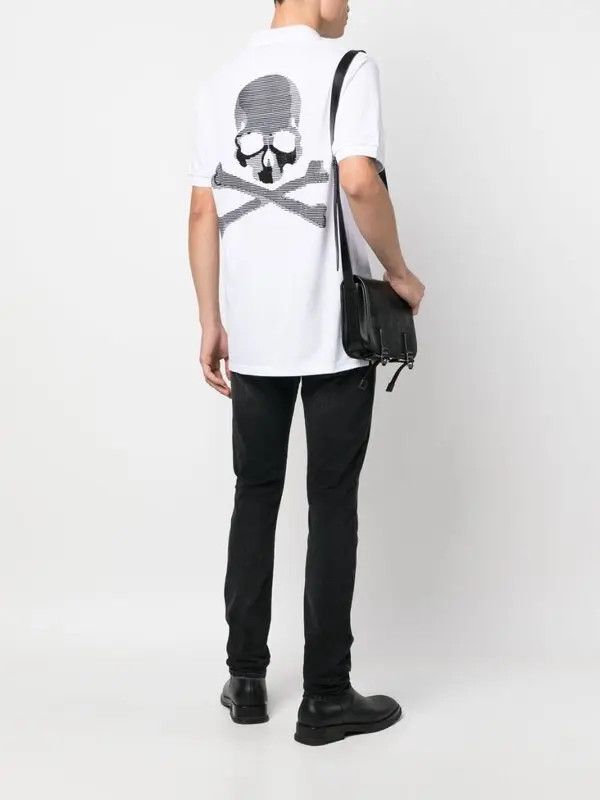 Alexander McQueen o1w1db10925 Skull Polo Shirt in White Size US XS / EU 42 / 0 - 5 Thumbnail