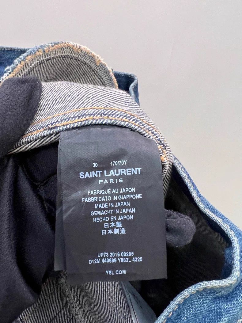 Saint Laurent Paris Saint Laurent Paris Blue Zip Skirt Size 30" / US 8 / IT 44 - 4 Thumbnail