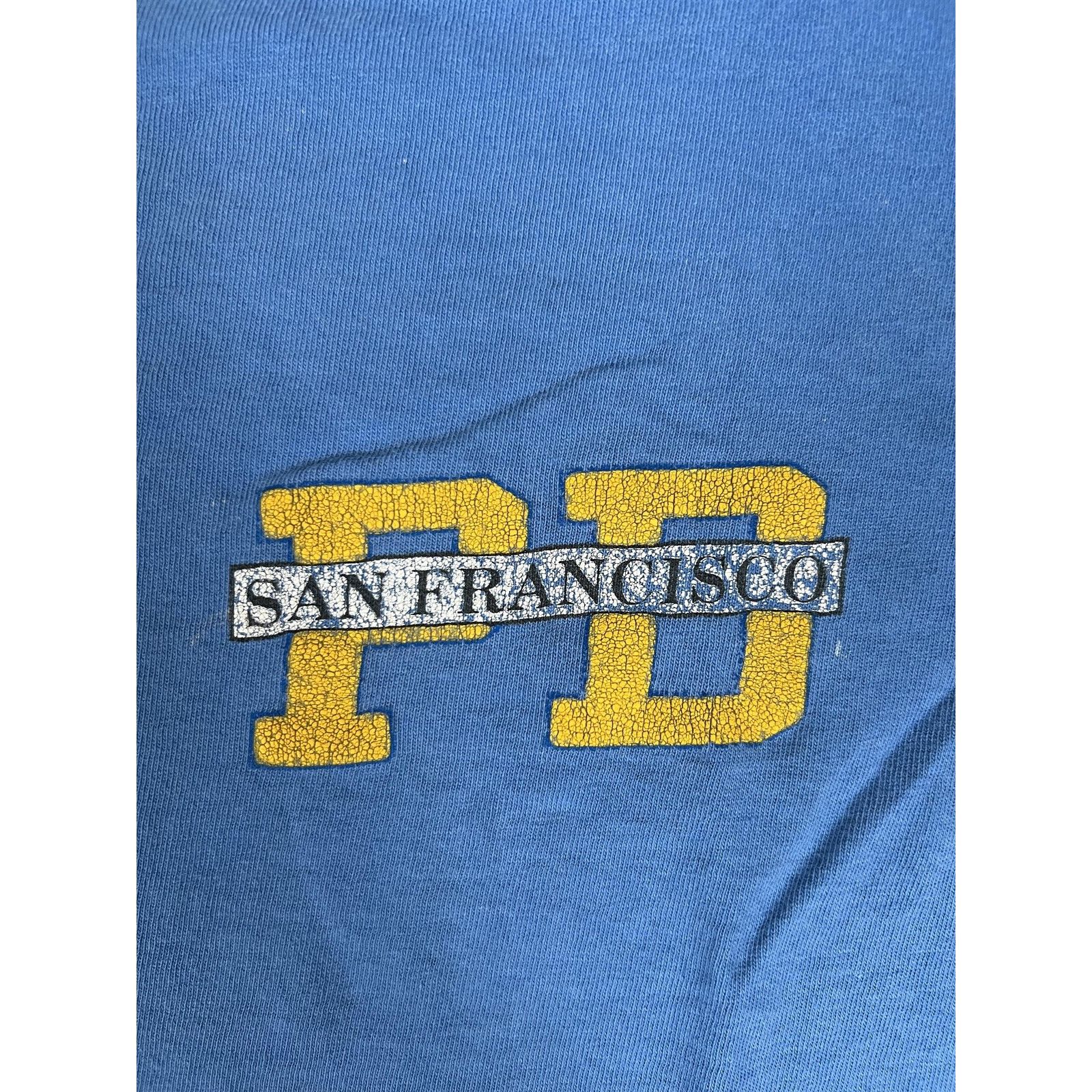 Vintage Vintage Oneita Shirt Mens XL Blue San Francisco PD Police Gr Size US XL / EU 56 / 4 - 2 Thumbnail
