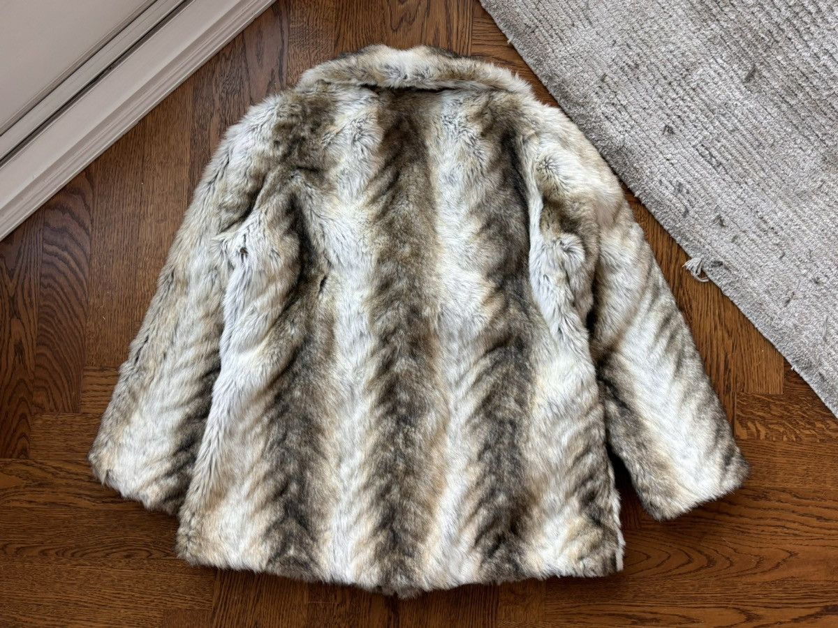 Sears × Vintage Vintage Faux Fur Coat Tissavel France 70s 60s Fox Lynx Vegan Size L / US 10 / IT 46 - 13 Thumbnail