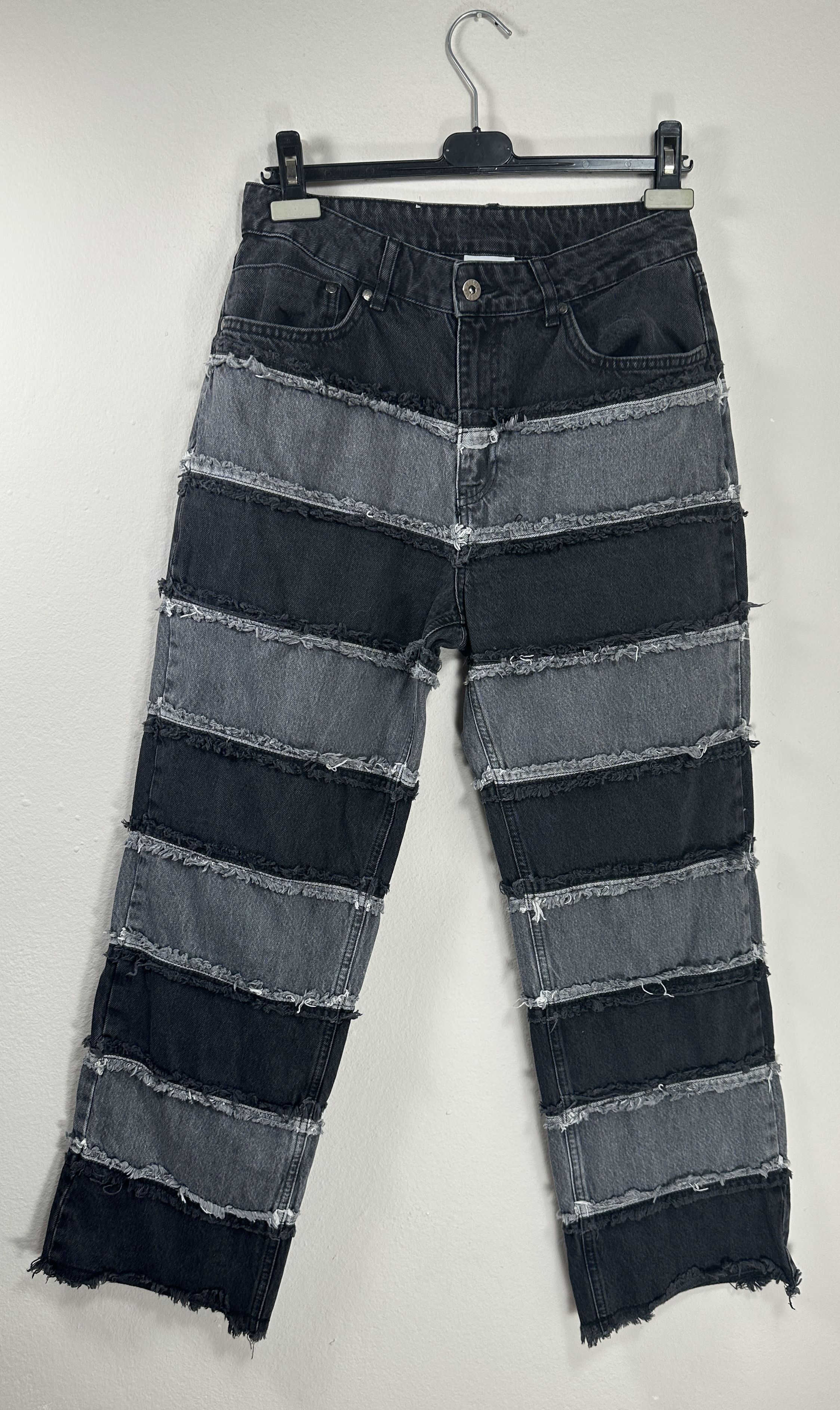 Charcoal Shredder Wide Leg Jeans