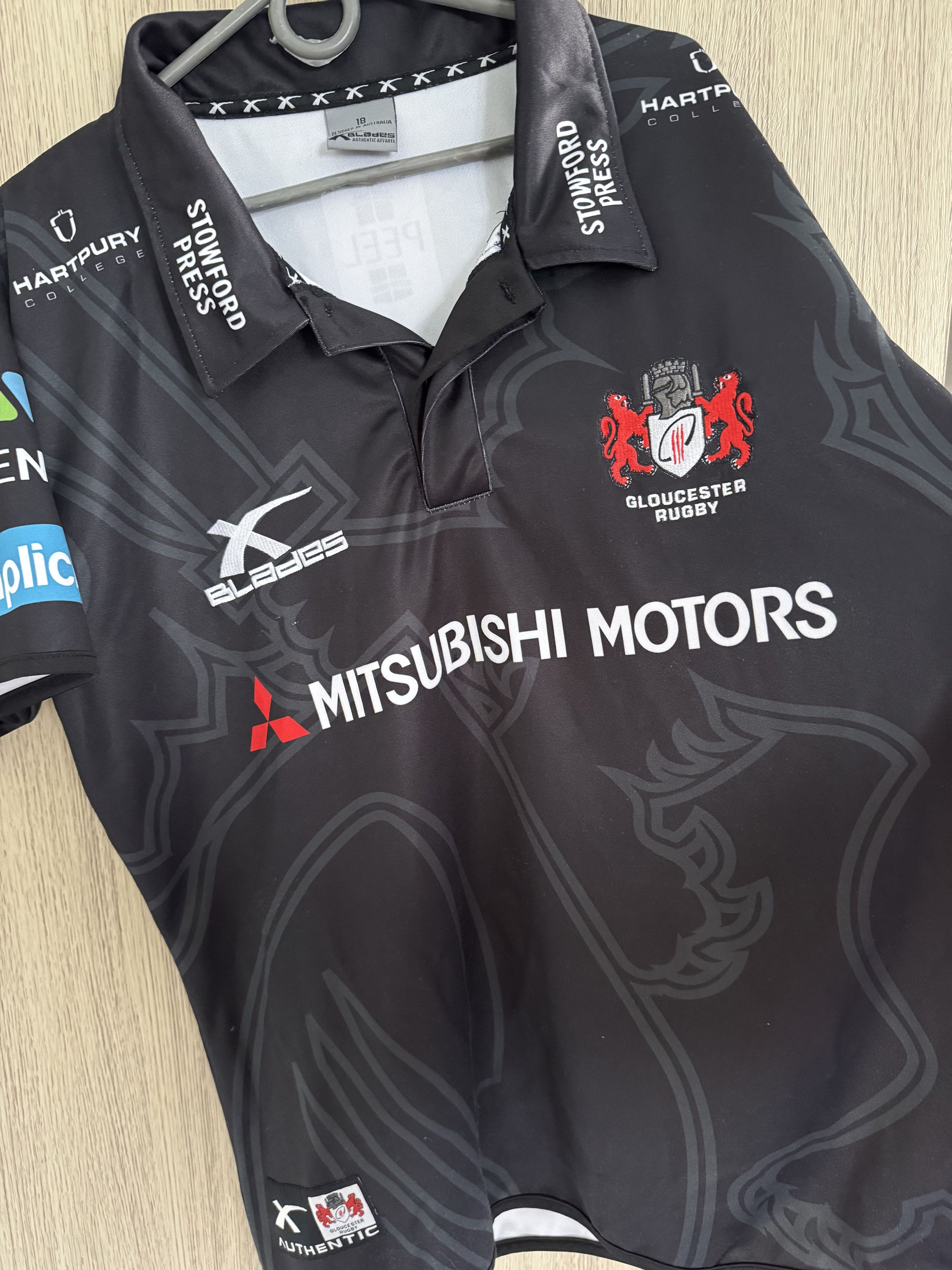 Vintage Gloucester Rugby Away Shirt 2016/2017 - XBlades Size US M / EU 48-50 / 2 - 5 Thumbnail